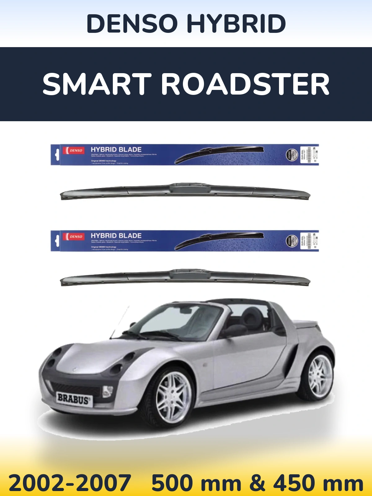 Ștergătoare Denso Hybrid pentru Smart Roadster