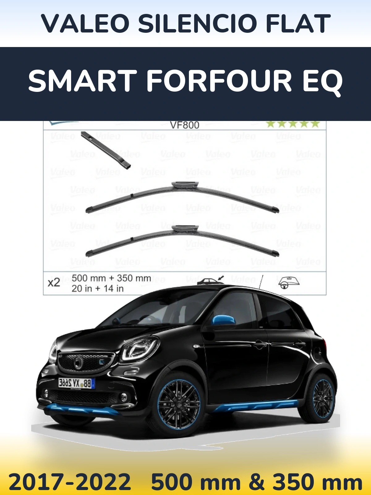 Ștergătoare Valeo Silencio Flat pentru Smart Forfour EQ