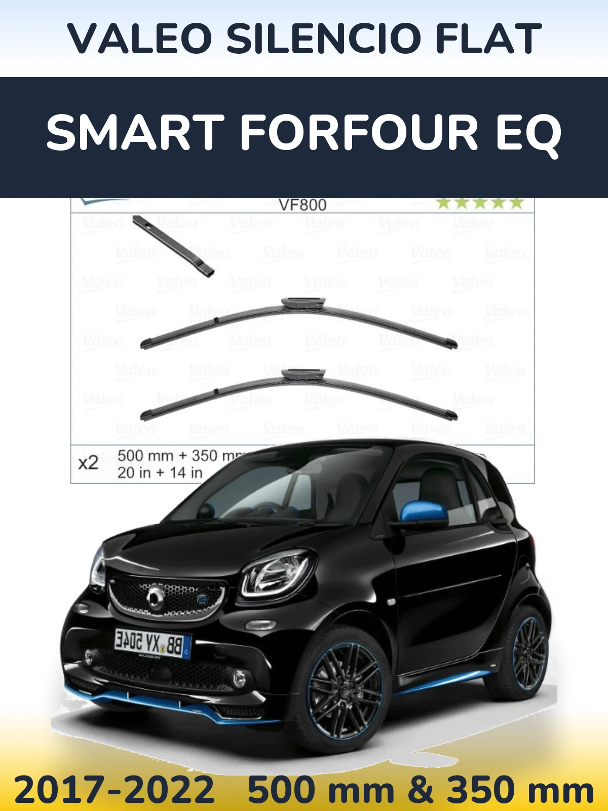 Ștergătoare Valeo Silencio Flat pentru Smart Forfour EQ