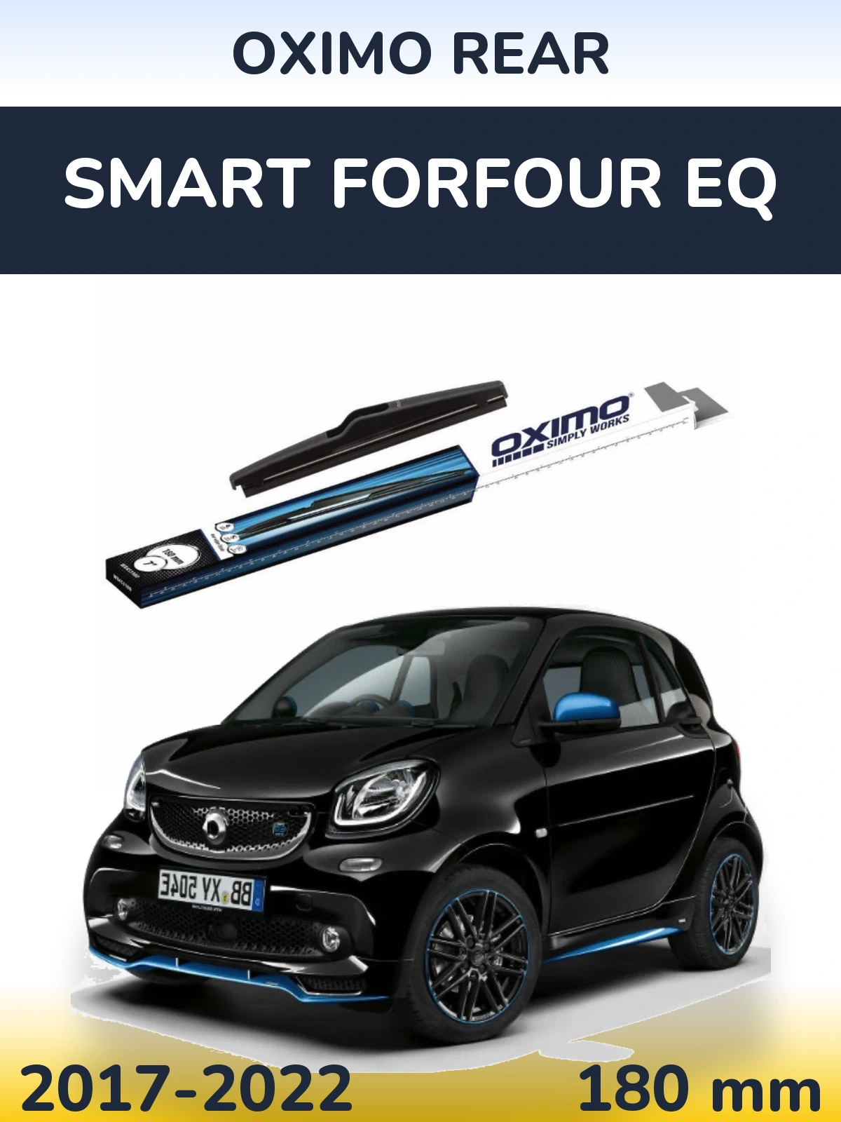 Задний дворник Oximo Rear 180 мм для Smart Forfour EQ 2017-2022