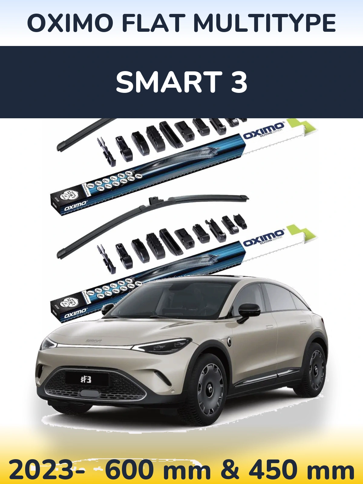 Ștergătoare Oximo Flat MultiTipe pentru Smart 3