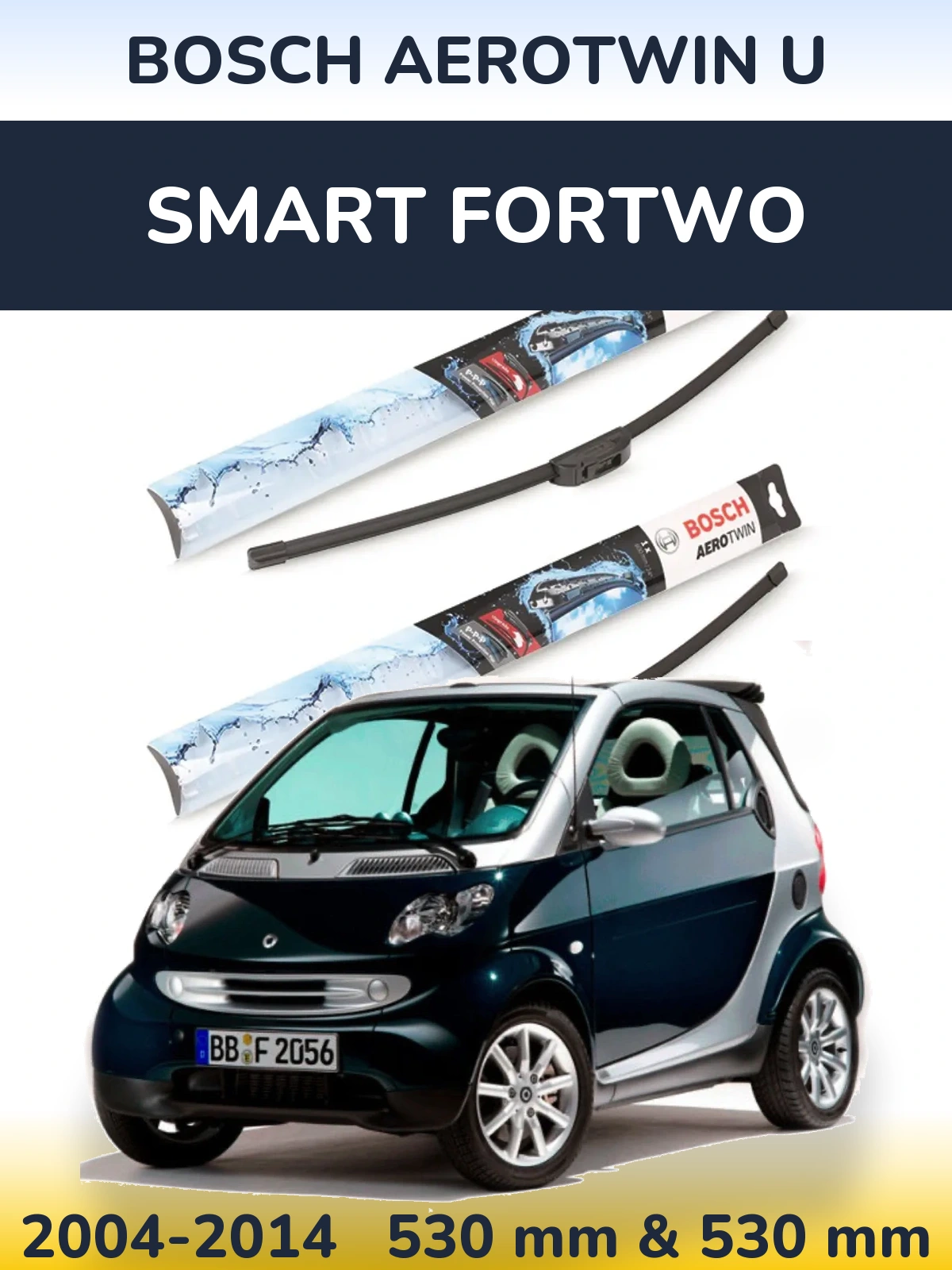 Ștergătoare BOSCH AeroTwin U pentru Smart Fortwo