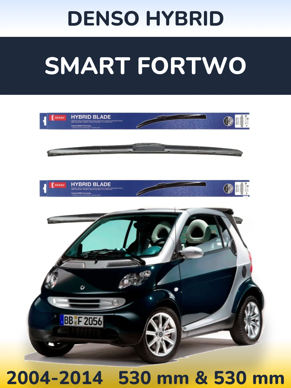Ștergătoare Denso Hybrid pentru Smart Fortwo