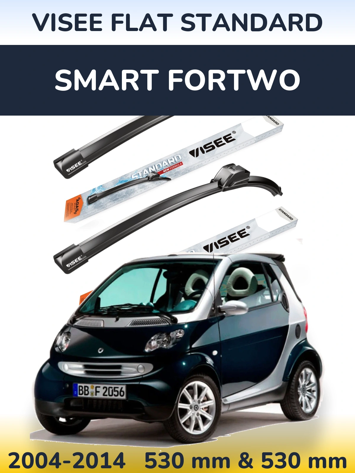 Ștergătoare VISEE FLAT STANDARD pentru Smart Fortwo