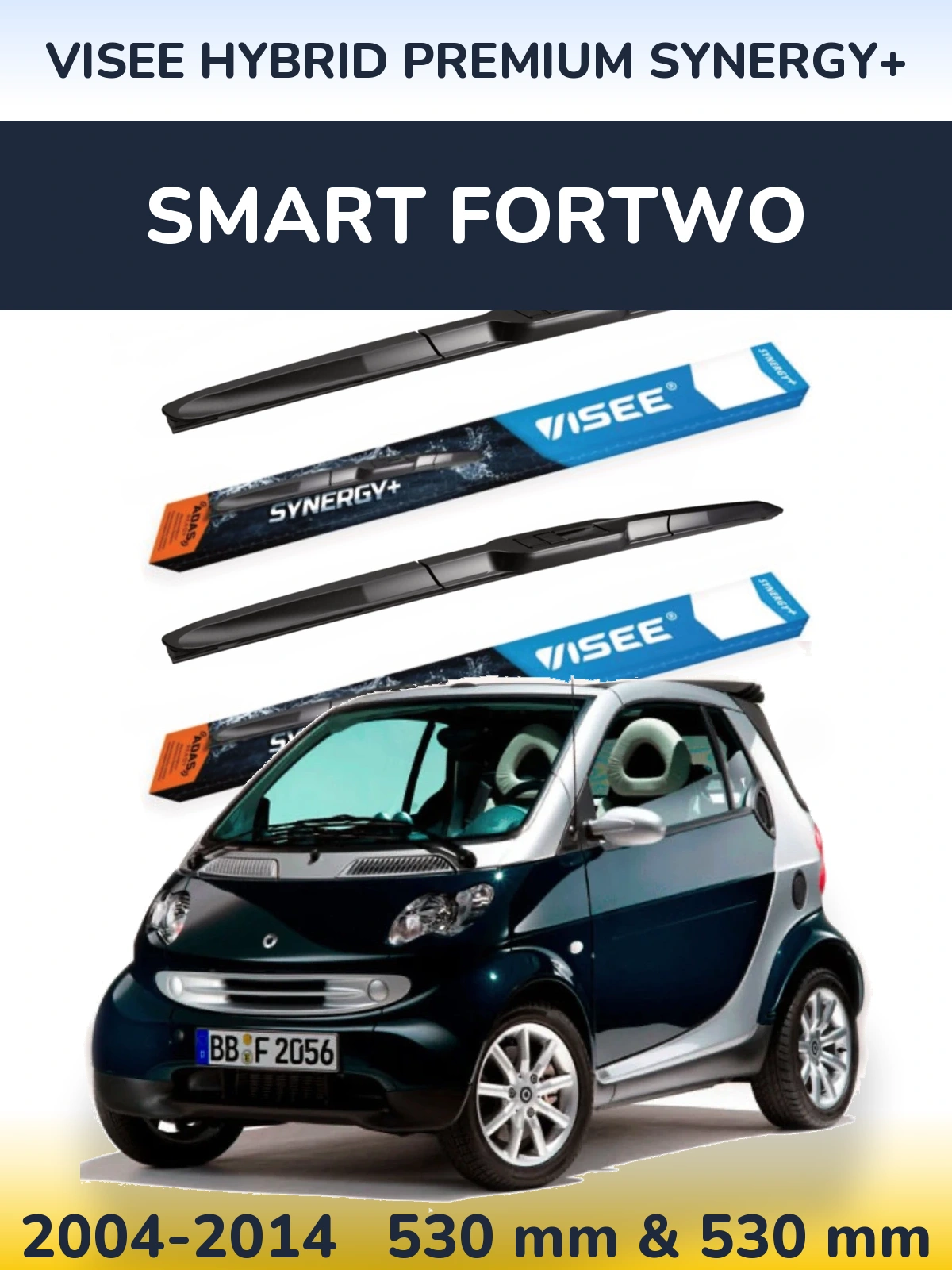 Ștergătoare VISEE HYBRID PREMIUM SYNERGY+ pentru Smart Fortwo