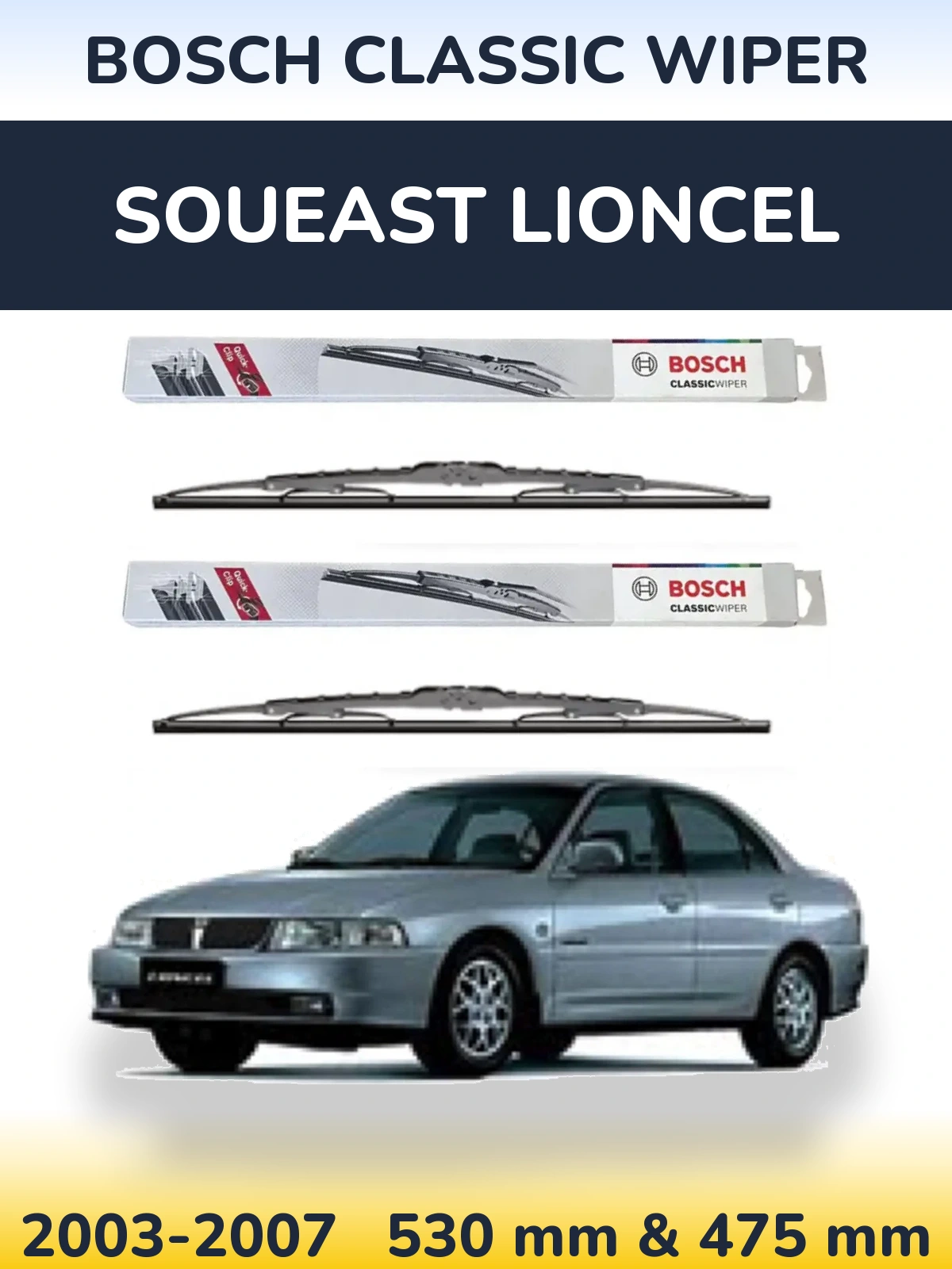 Ștergătoare BOSCH Classic Wiper pentru Soueast Lioncel