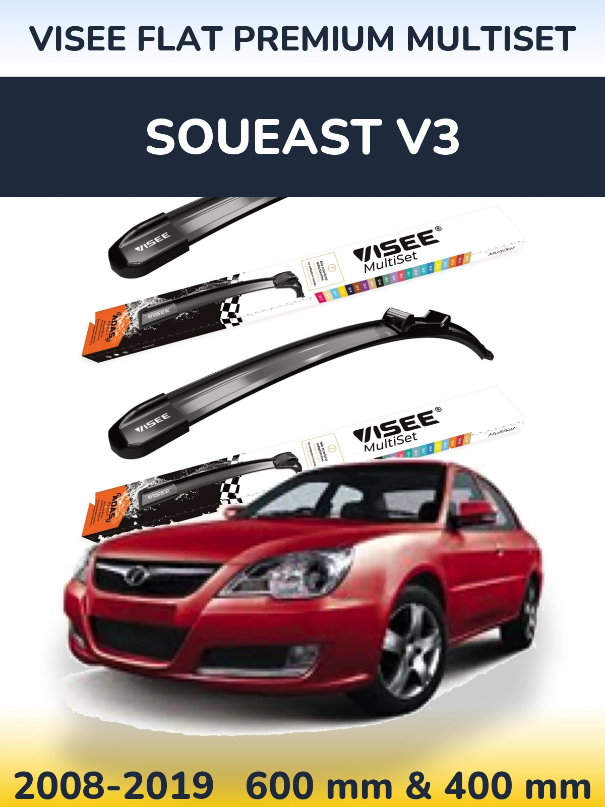 Ștergătoare VISEE FLAT PREMIUM MultiSet pentru Soueast V3