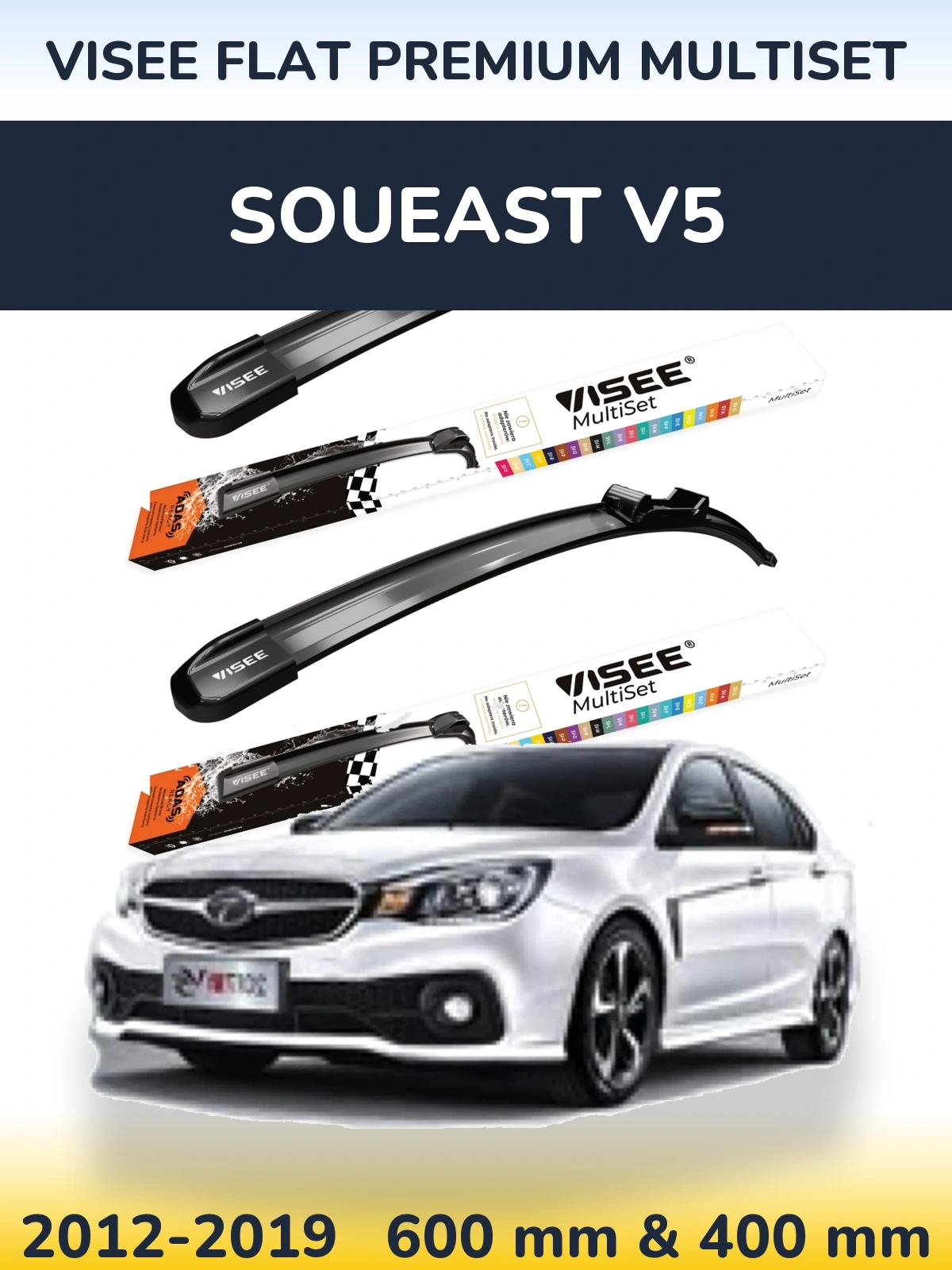 Ștergătoare VISEE FLAT PREMIUM MultiSet pentru Soueast V5