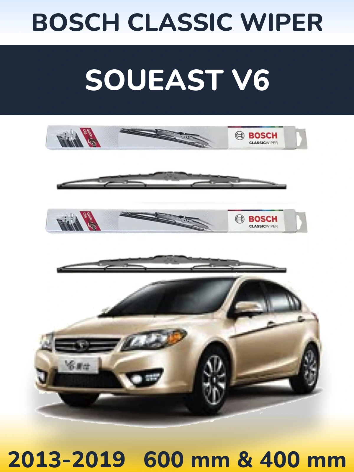 Ștergătoare BOSCH Classic Wiper pentru Soueast V6