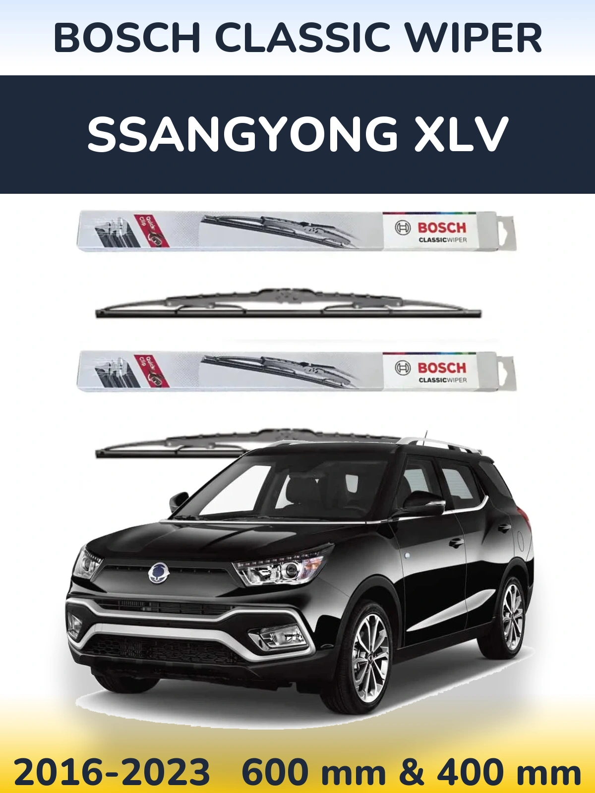 Ștergătoare BOSCH Classic Wiper pentru SsangYong XLV