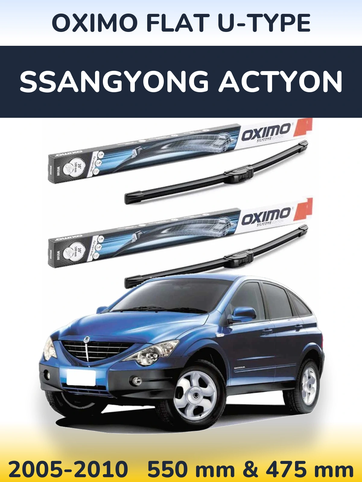 Ștergătoare Oximo Flat U-type pentru SsangYong Actyon
