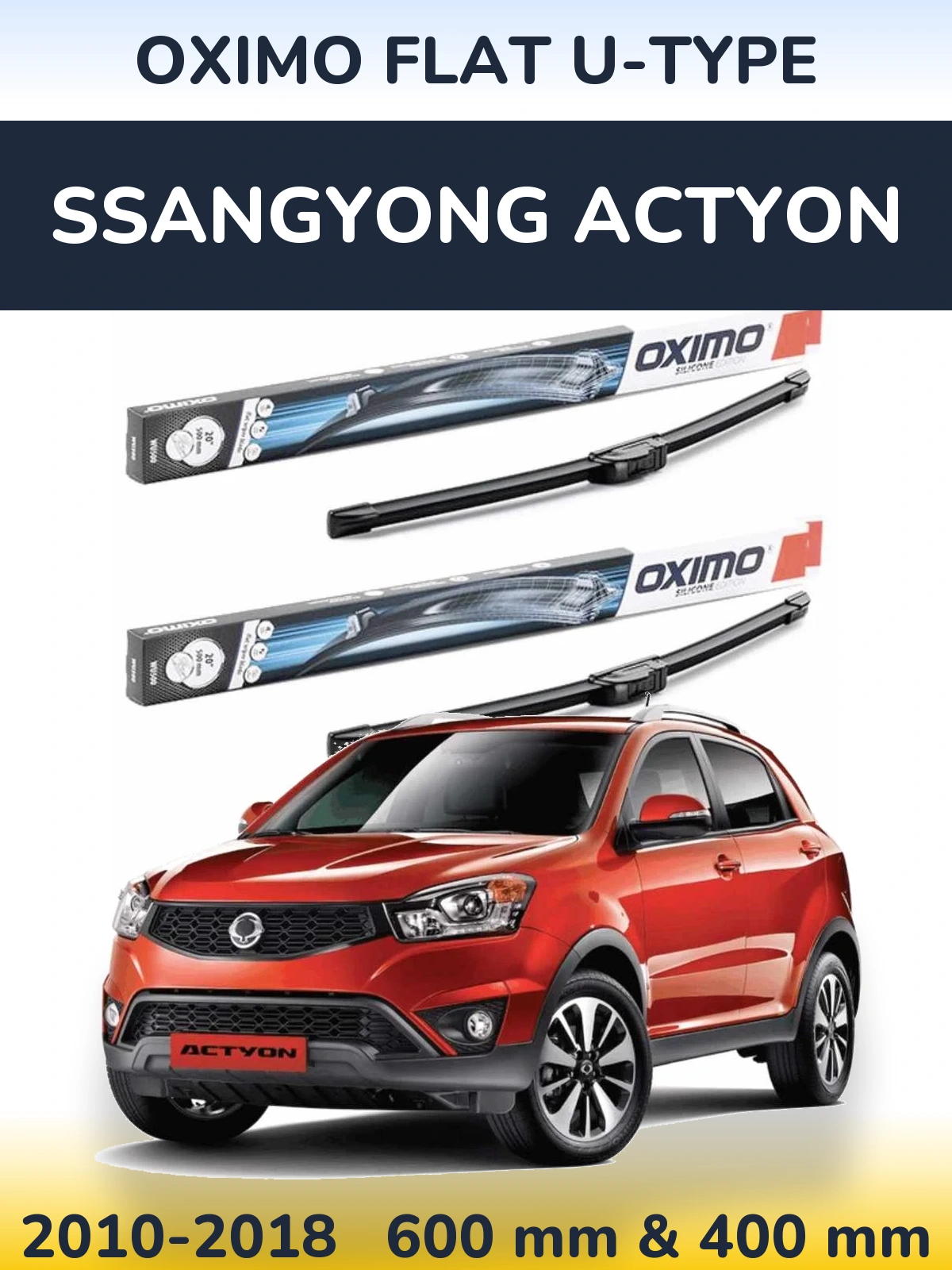 Ștergătoare Oximo Flat U-type pentru SsangYong Actyon