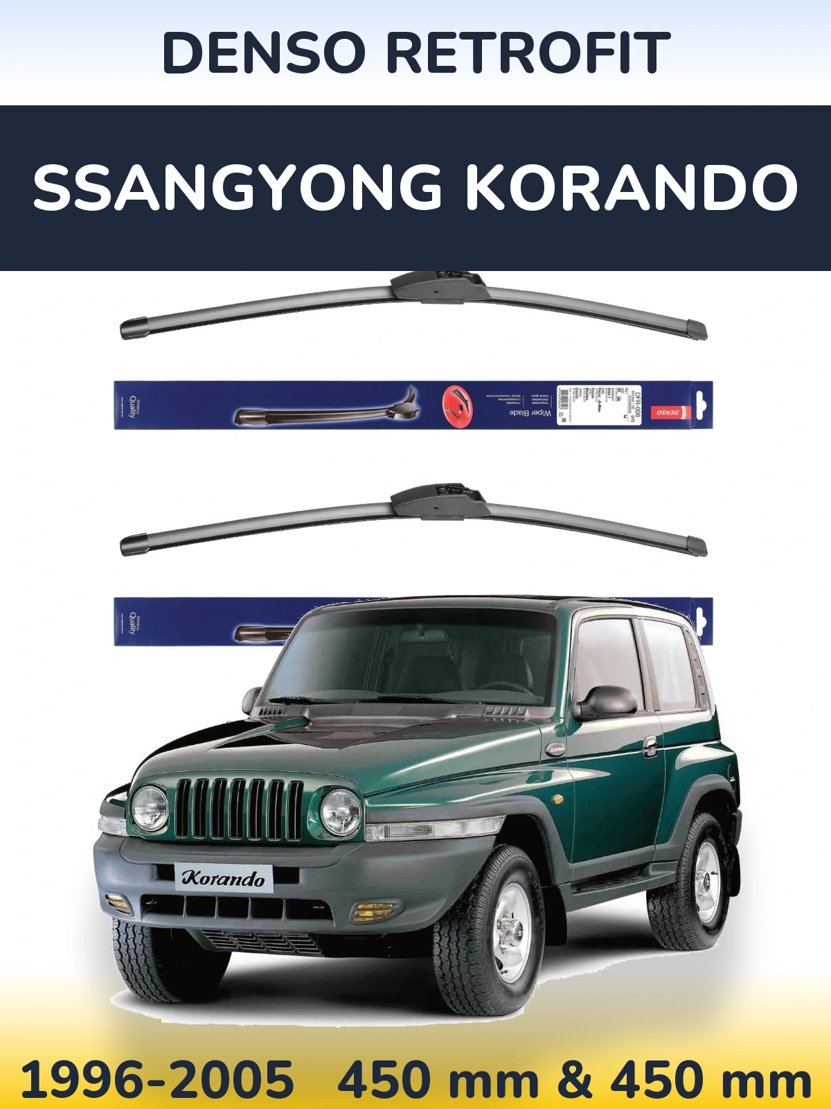 Ștergătoare Denso Retrofit pentru SsangYong Korando