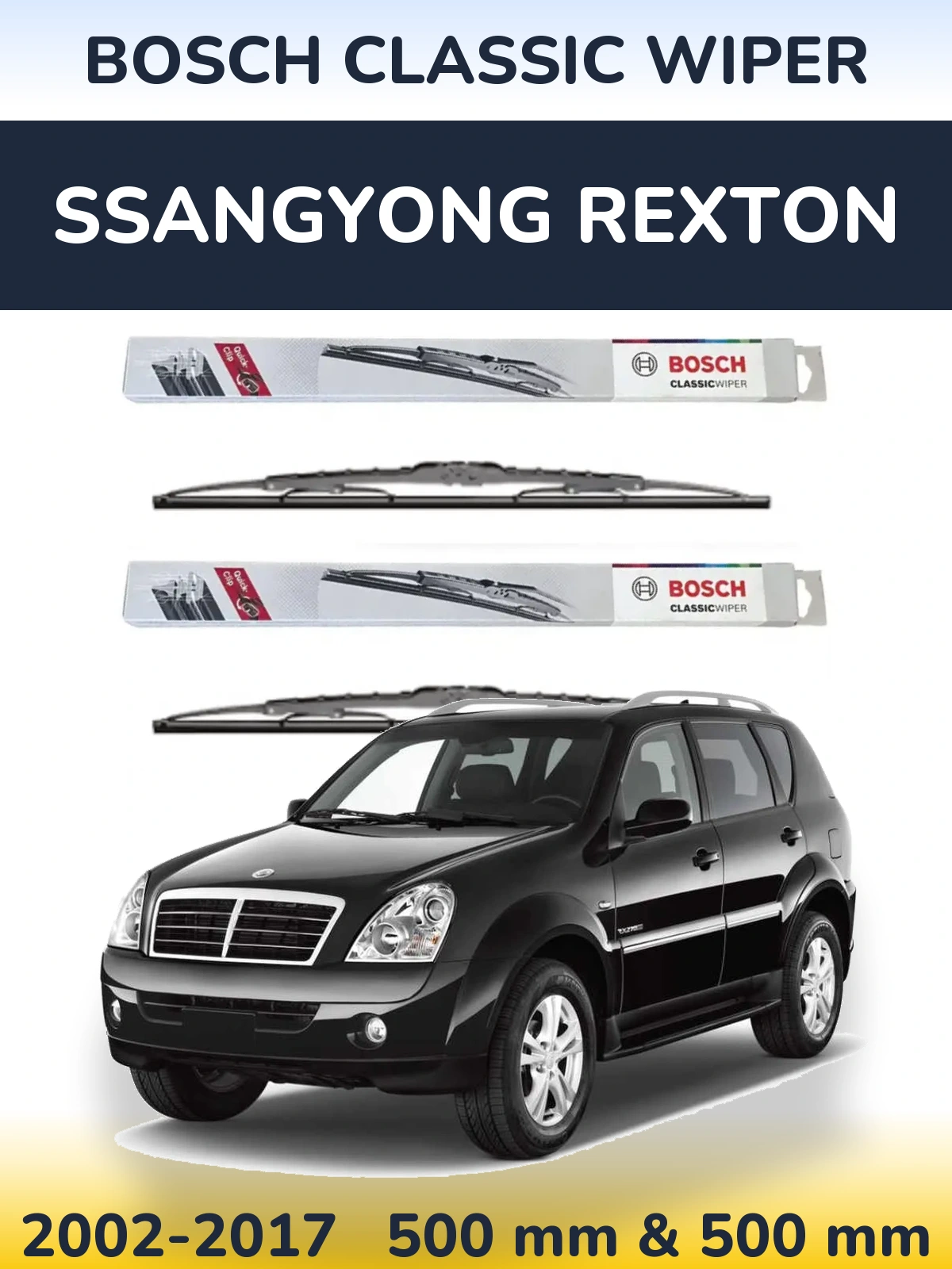 Ștergătoare BOSCH Classic Wiper pentru SsangYong Rexton