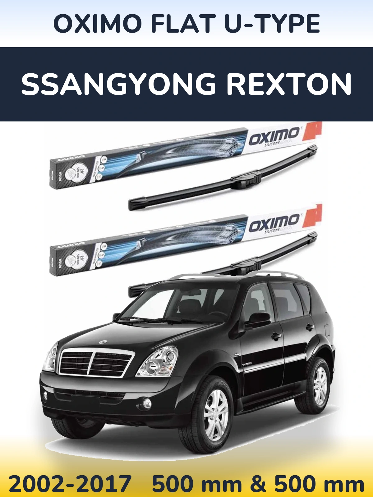 Ștergătoare Oximo Flat U-type pentru SsangYong Rexton