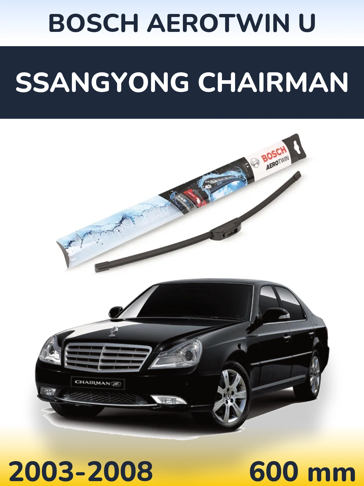Ștergătoare BOSCH AeroTwin U pentru SsangYong Chairman