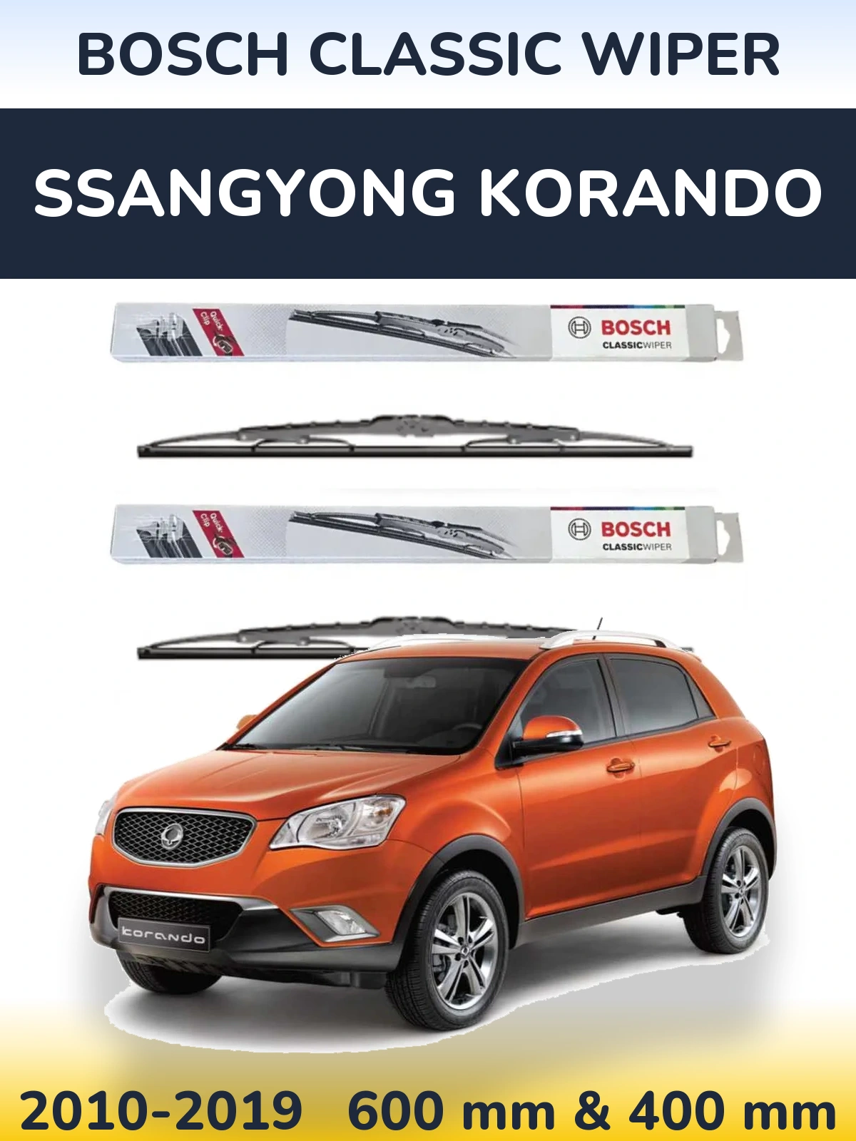 Ștergătoare BOSCH Classic Wiper pentru SsangYong Korando