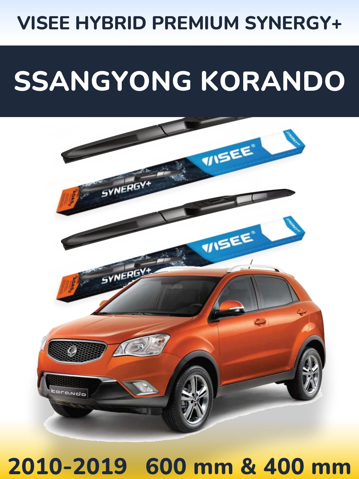 Ștergătoare VISEE HYBRID PREMIUM SYNERGY+ pentru SsangYong Korando