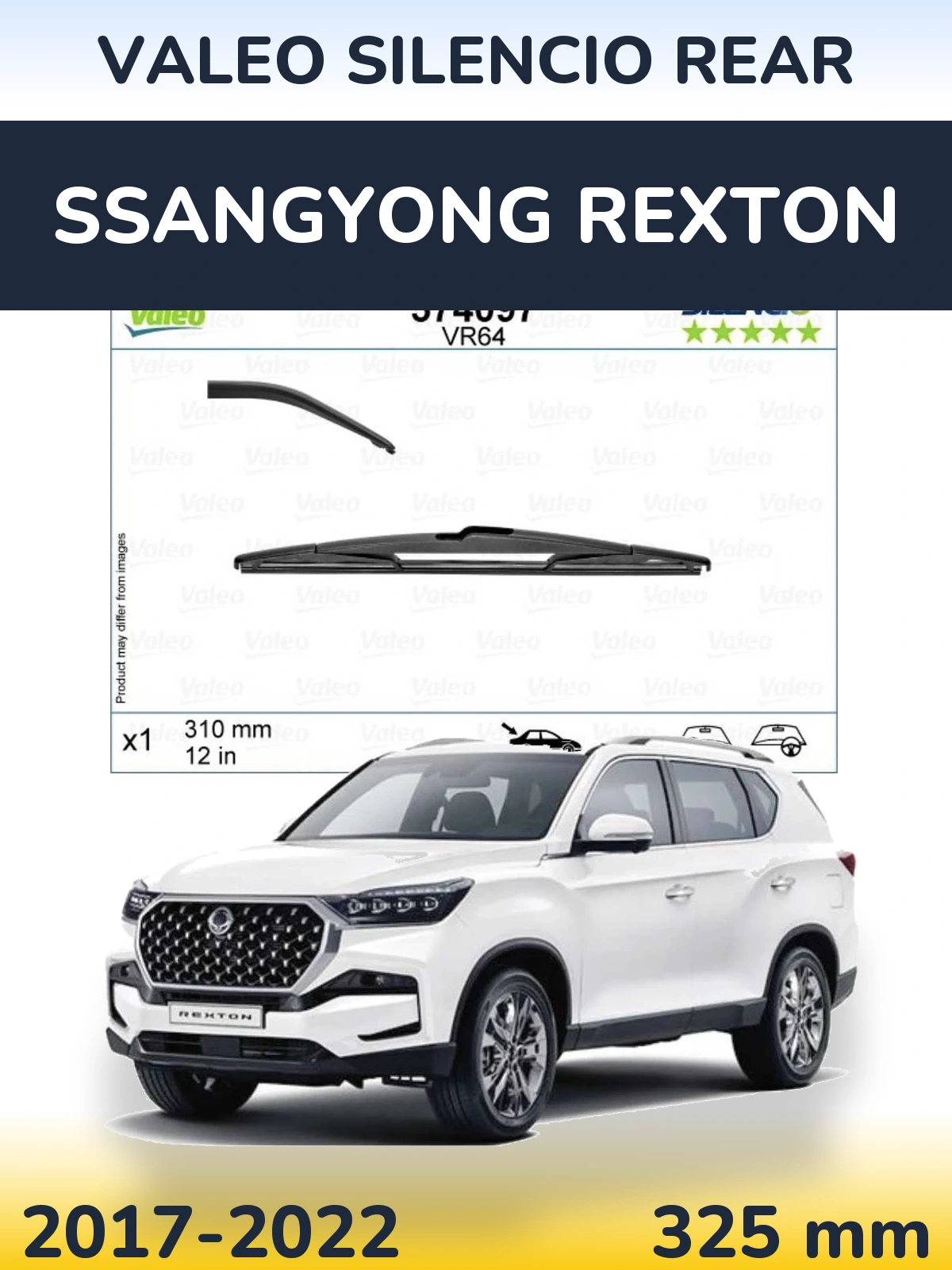 Ștergătoare Valeo Silencio Rear pentru SsangYong Rexton