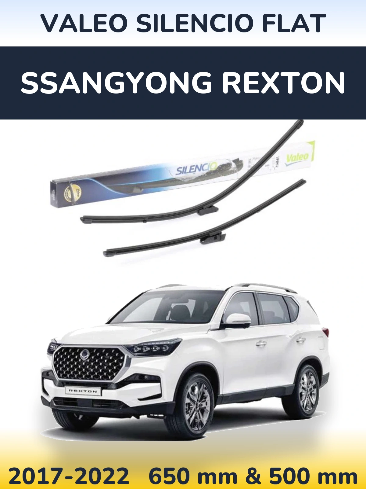 Ștergătoare Valeo Silencio Flat pentru SsangYong Rexton