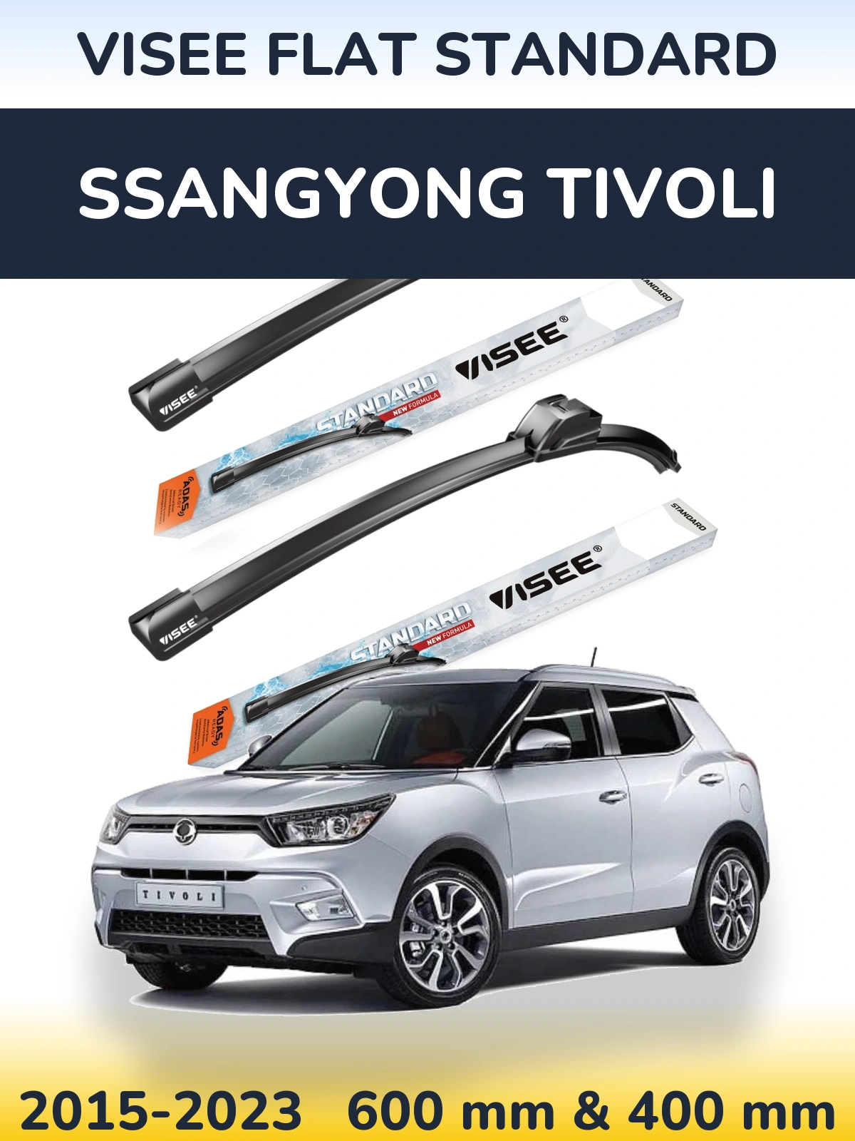 Ștergătoare VISEE FLAT STANDARD pentru SsangYong Tivoli