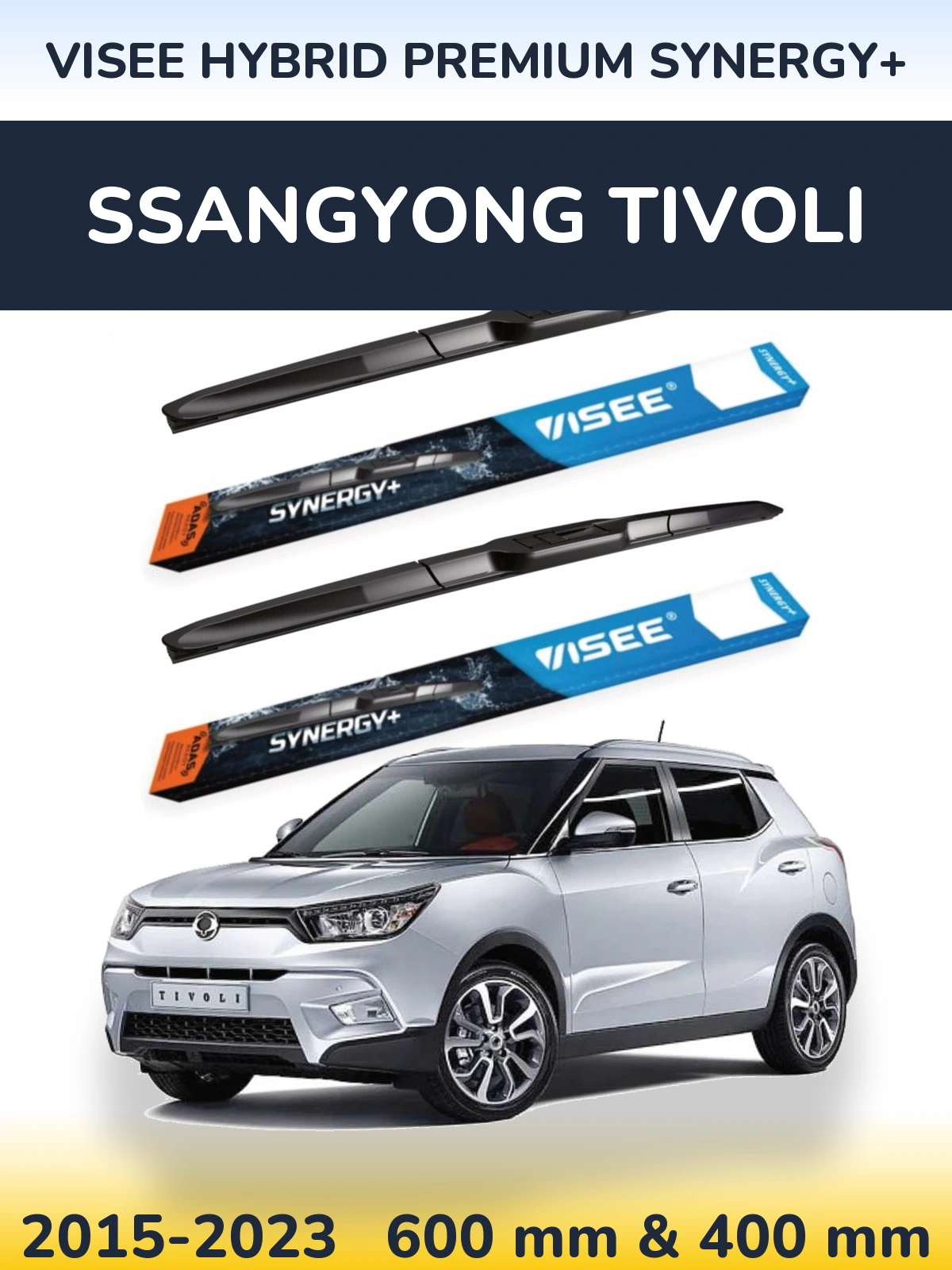 Ștergătoare VISEE HYBRID PREMIUM SYNERGY+ pentru SsangYong Tivoli