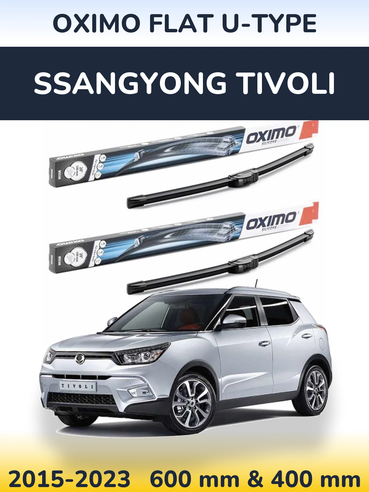 Ștergătoare Oximo Flat U-type pentru SsangYong Tivoli