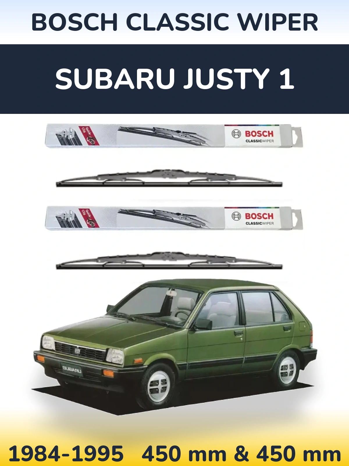 Ștergătoare BOSCH Classic Wiper pentru Subaru Justy 1