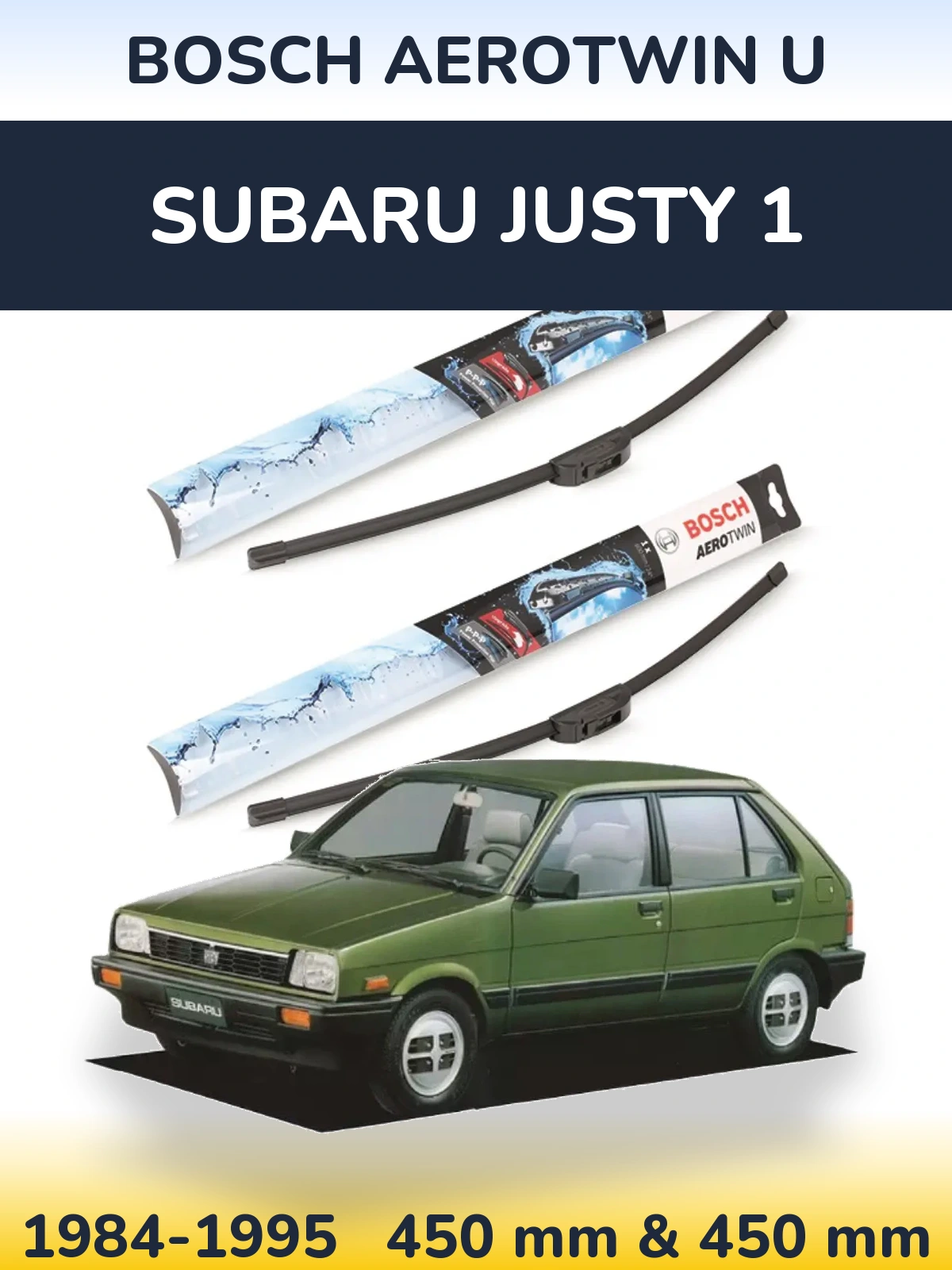Ștergătoare BOSCH AeroTwin U pentru Subaru Justy 1