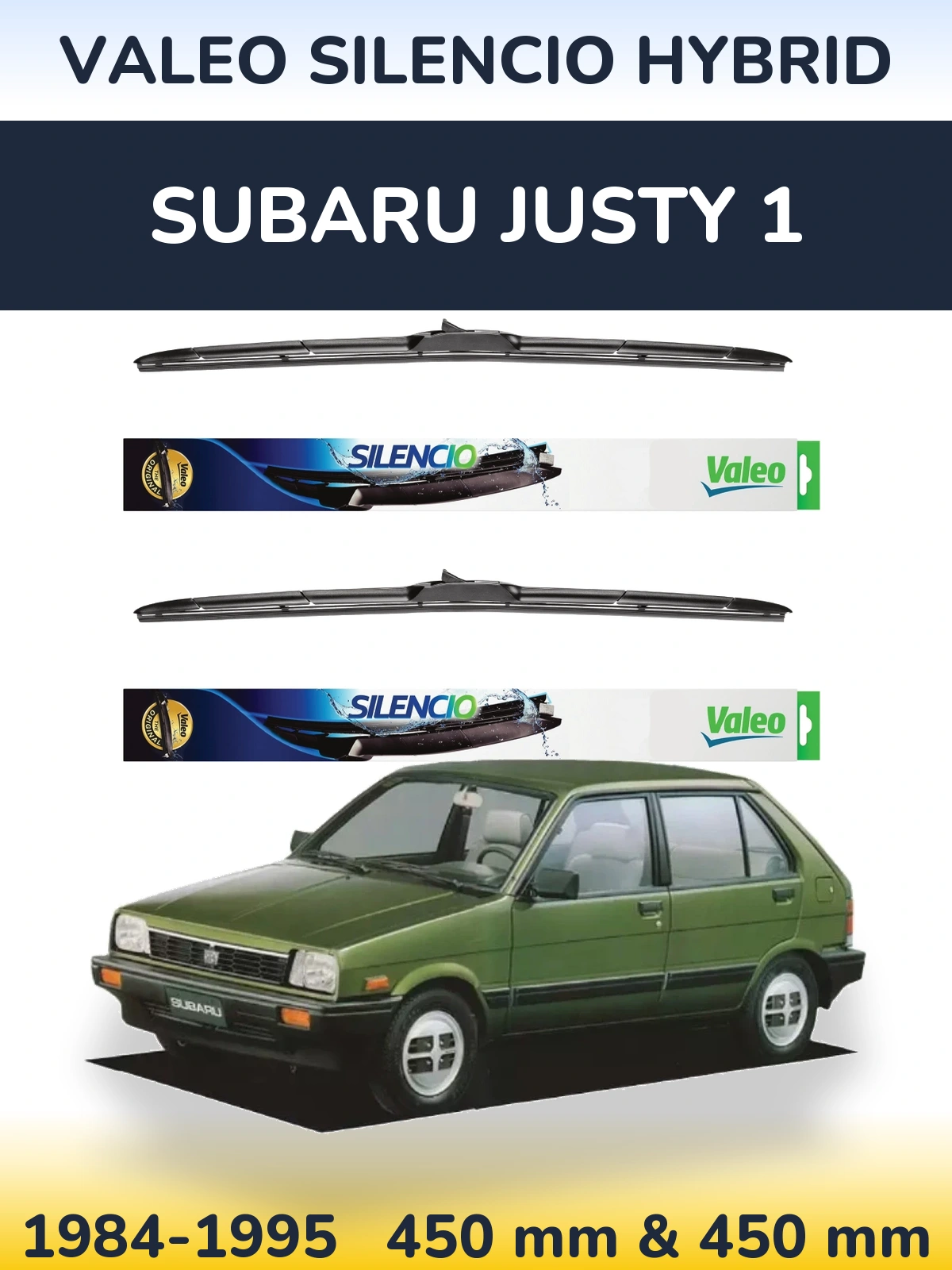 Ștergătoare Valeo Silencio Hybrid pentru Subaru Justy 1