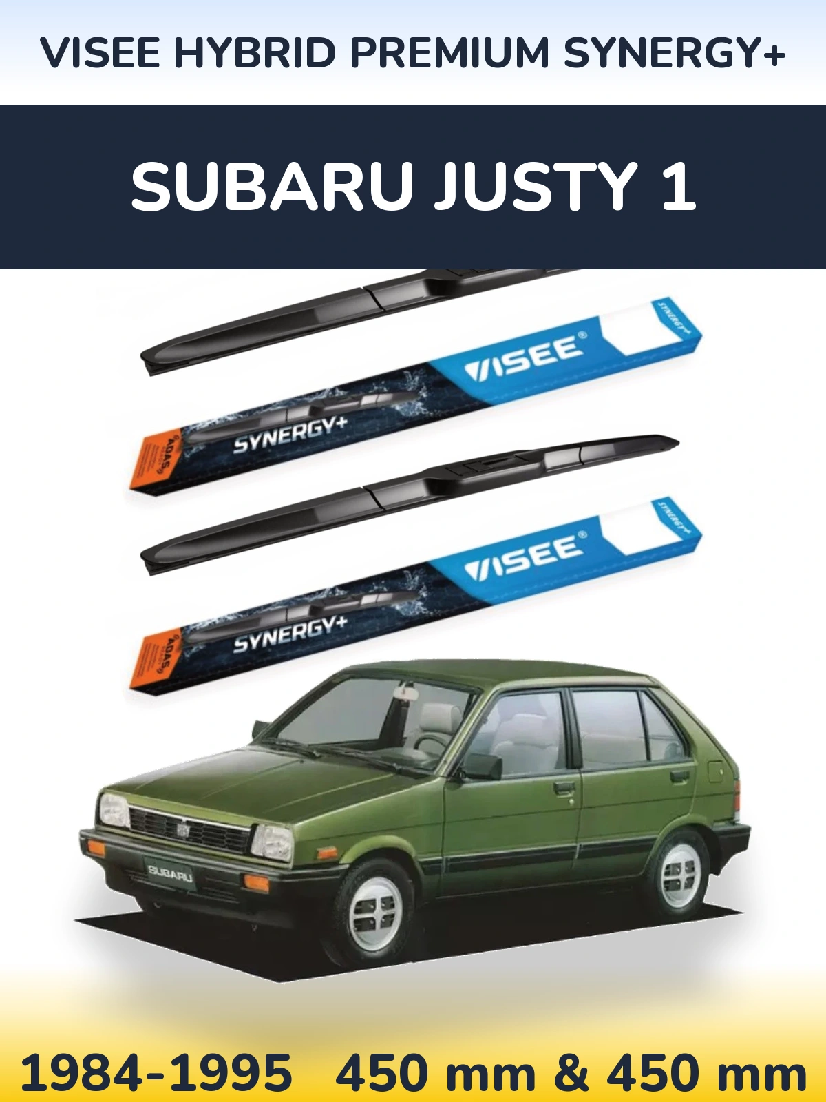 Ștergătoare VISEE HYBRID PREMIUM SYNERGY+ pentru Subaru Justy 1