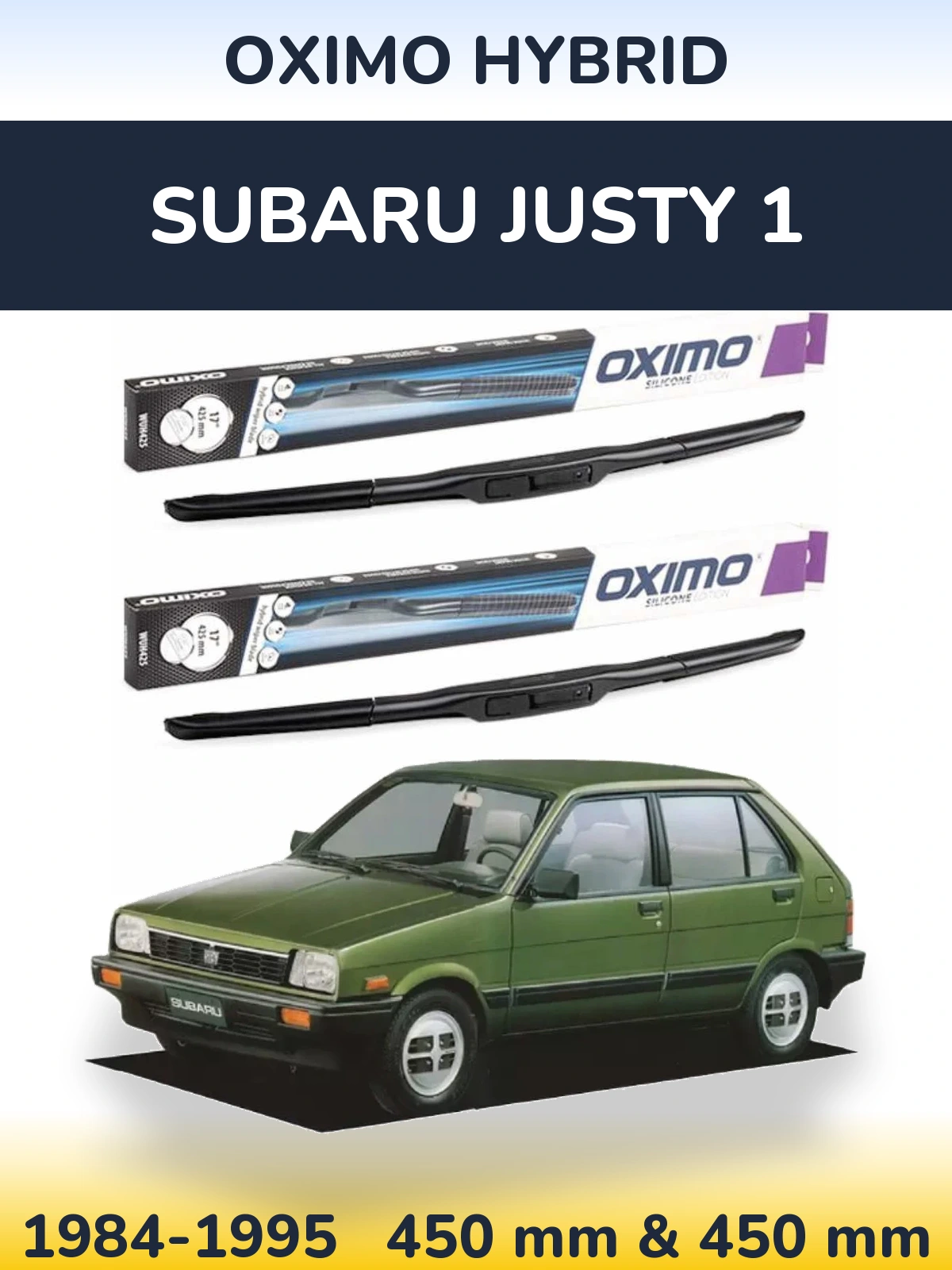 Ștergătoare Oximo Hybrid pentru Subaru Justy 1