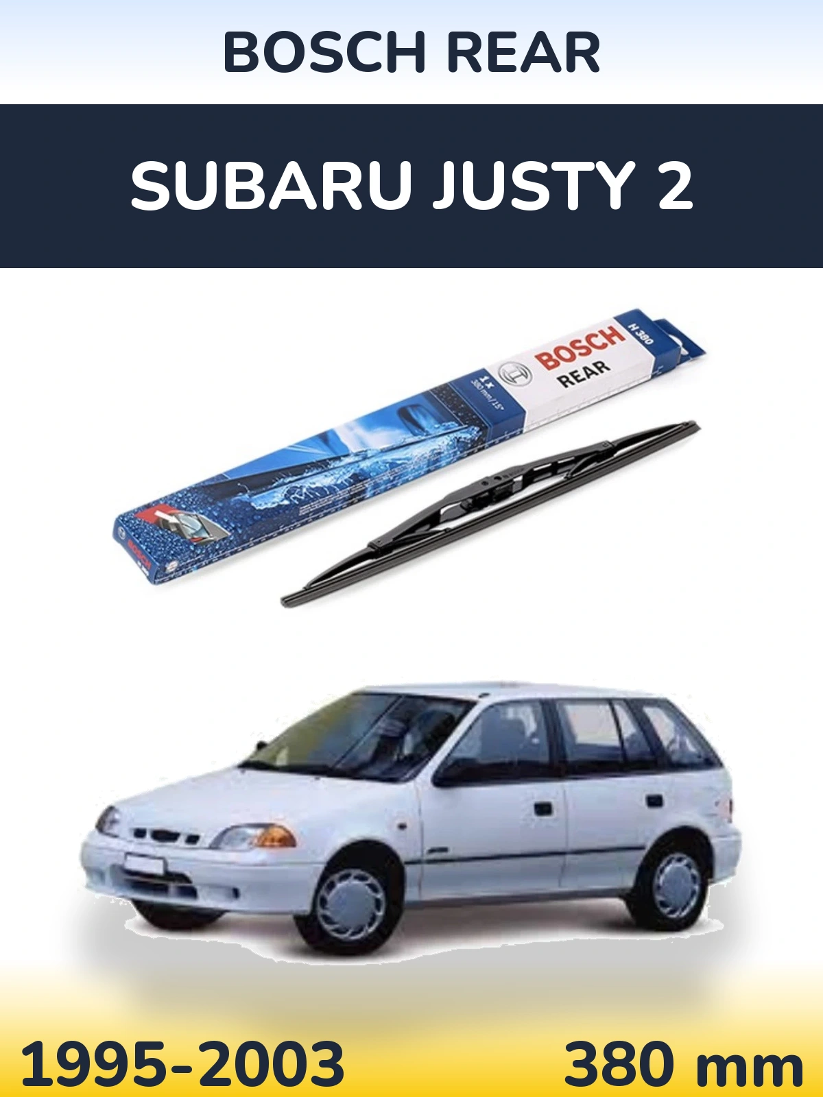 Ștergătoare BOSCH Rear pentru Subaru Justy 2