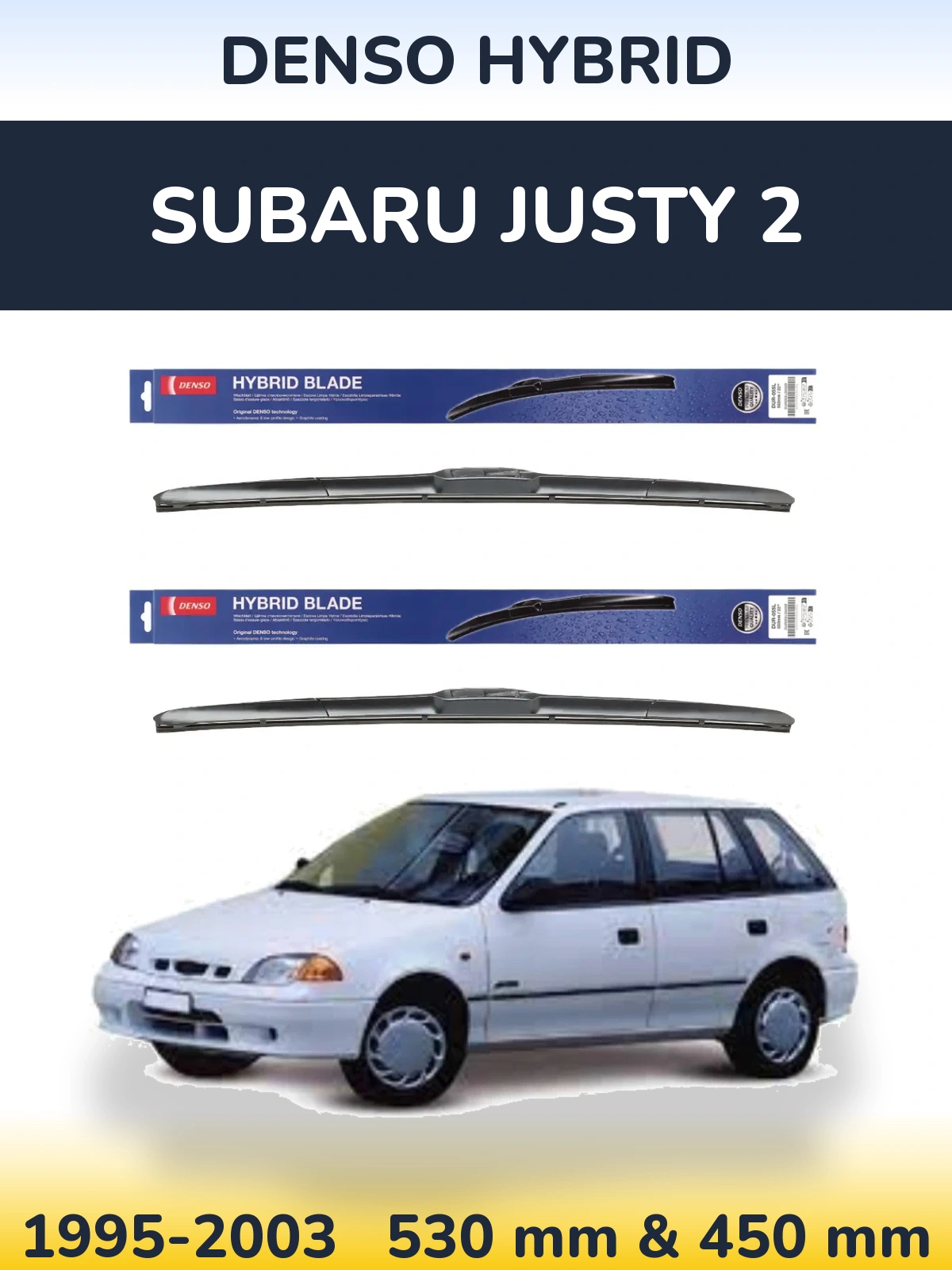 Ștergătoare Denso Hybrid pentru Subaru Justy 2