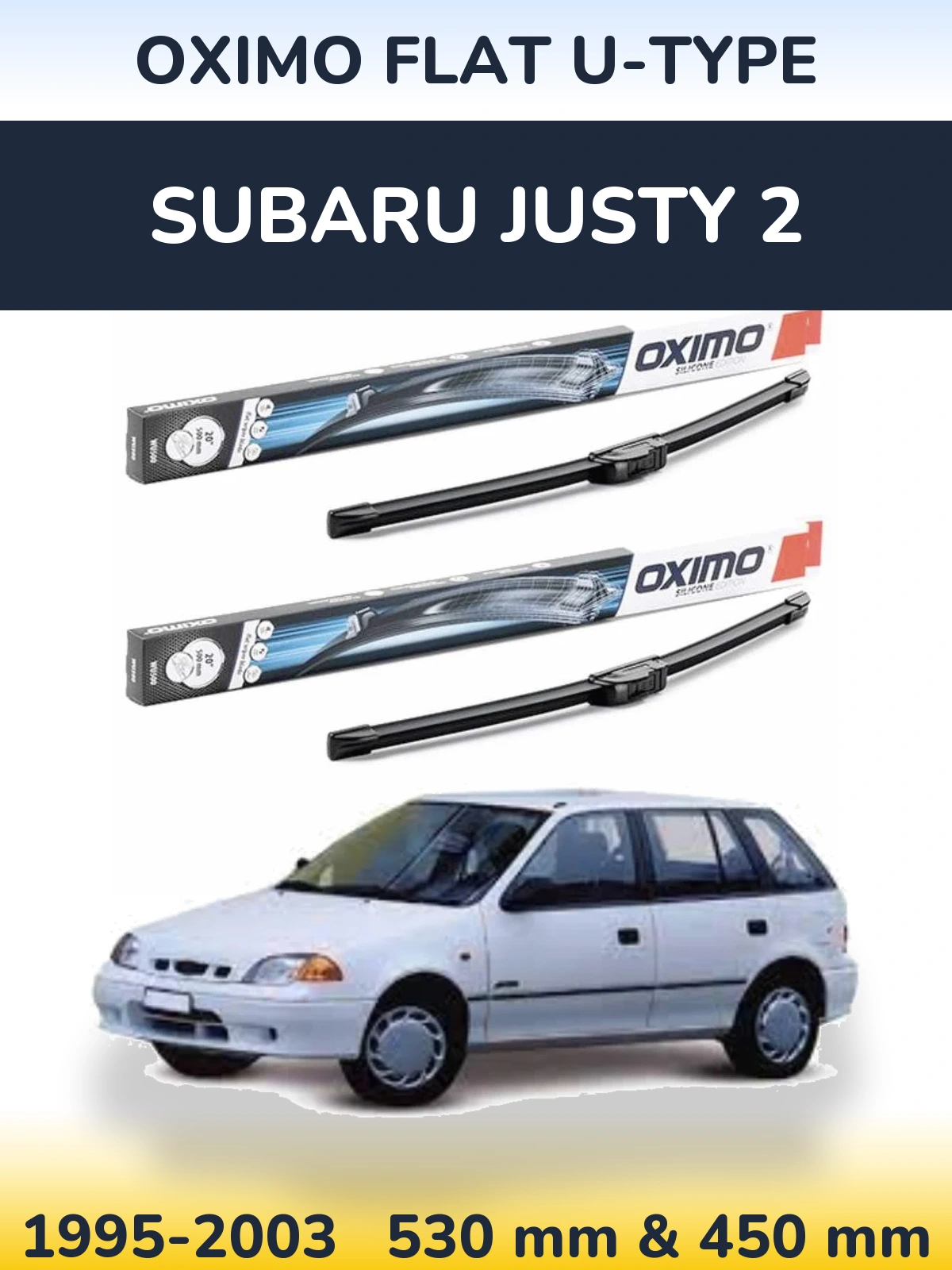 Ștergătoare Oximo Flat U-type pentru Subaru Justy 2