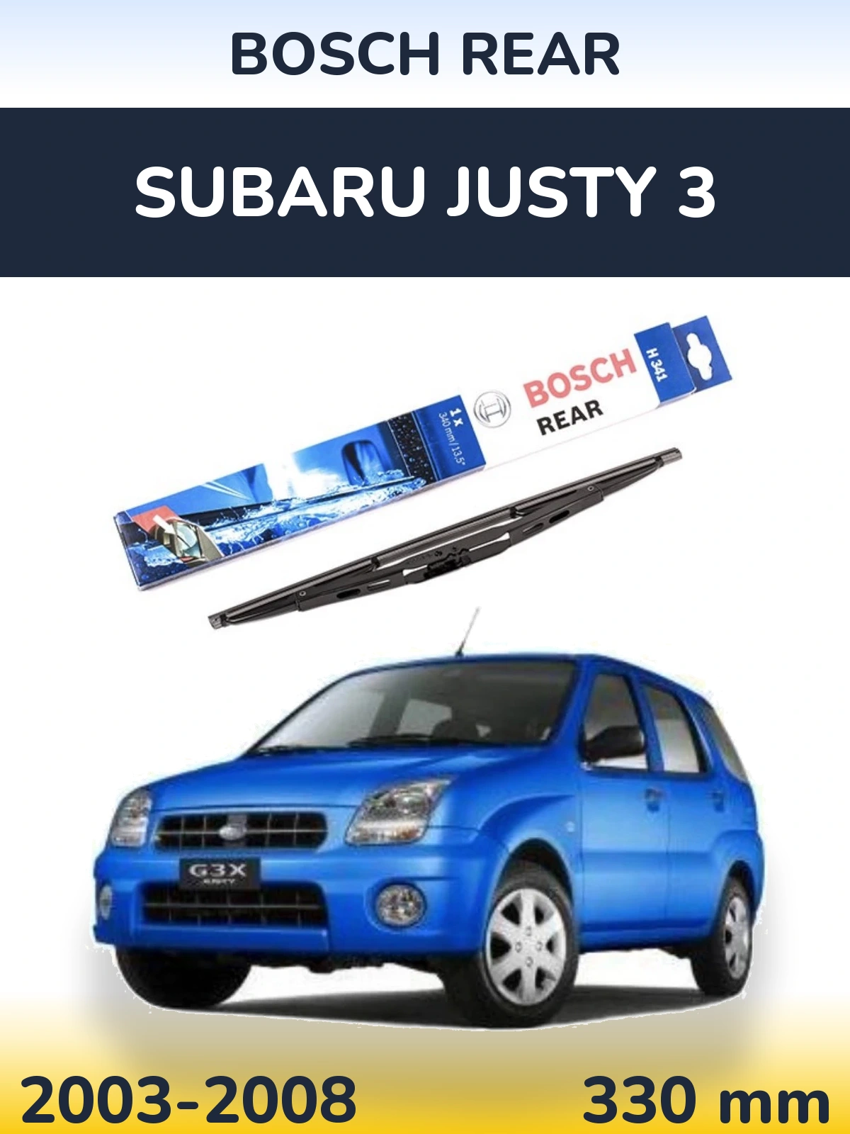 Ștergătoare BOSCH Rear pentru Subaru Justy 3