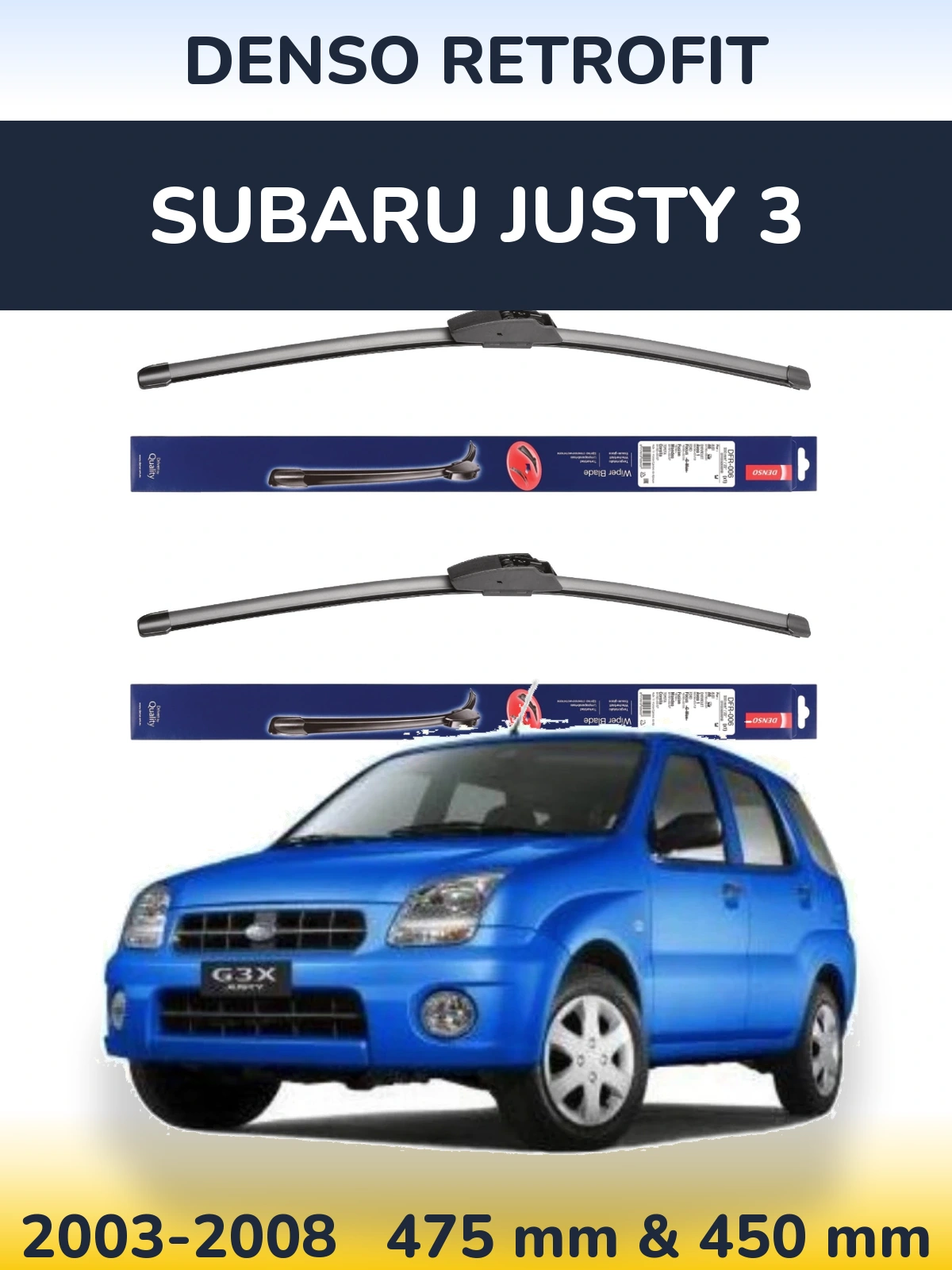 Ștergătoare Denso Retrofit pentru Subaru Justy 3