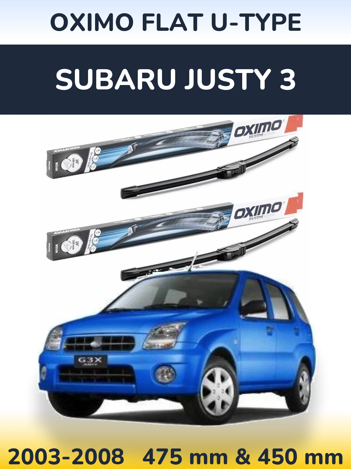 Ștergătoare Oximo Flat U-type pentru Subaru Justy 3