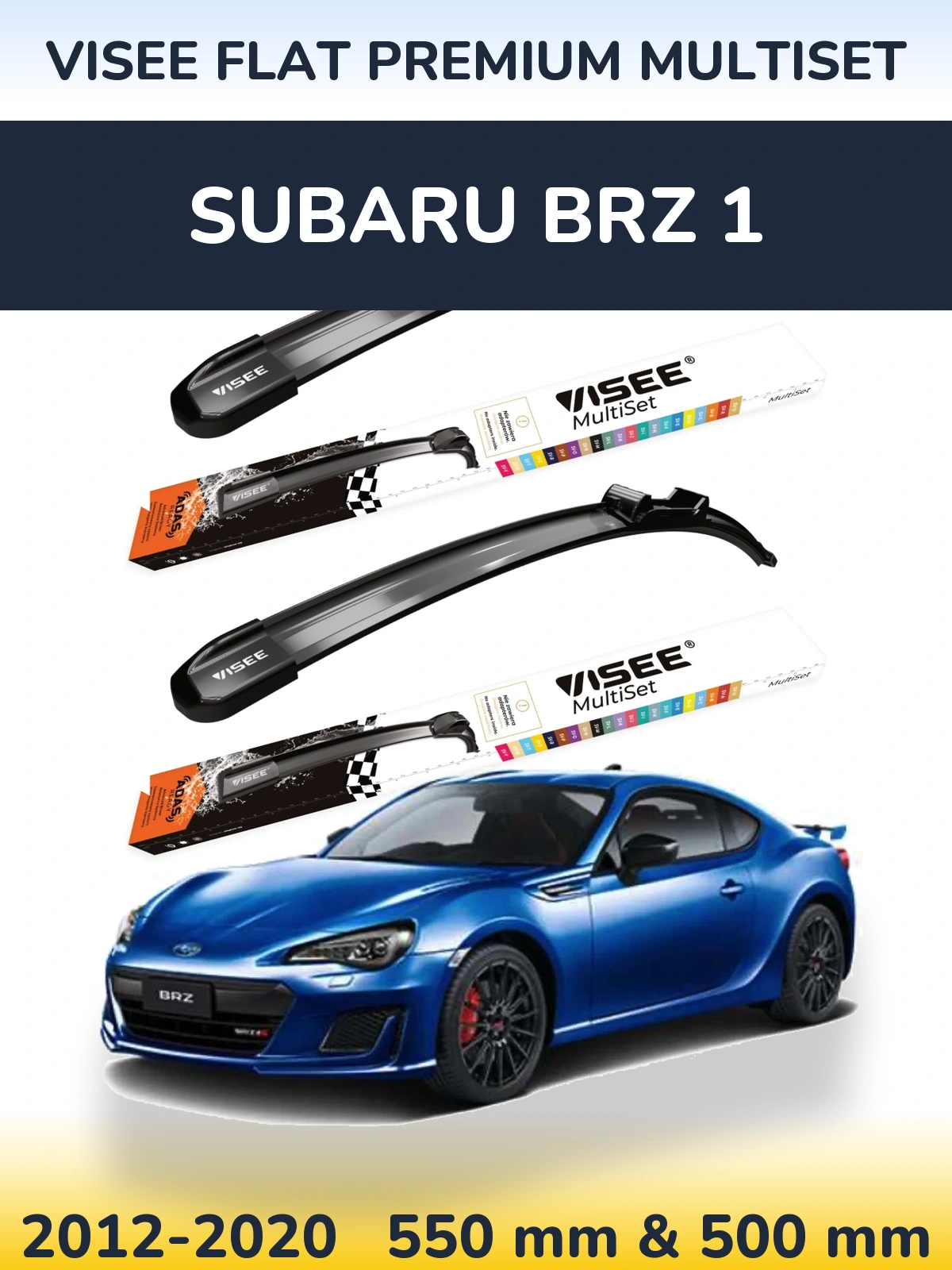 Ștergătoare VISEE FLAT PREMIUM MultiSet pentru Subaru BRZ 1