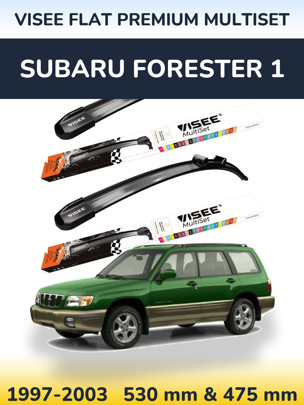 Ștergătoare VISEE FLAT PREMIUM MultiSet pentru Subaru Forester 1