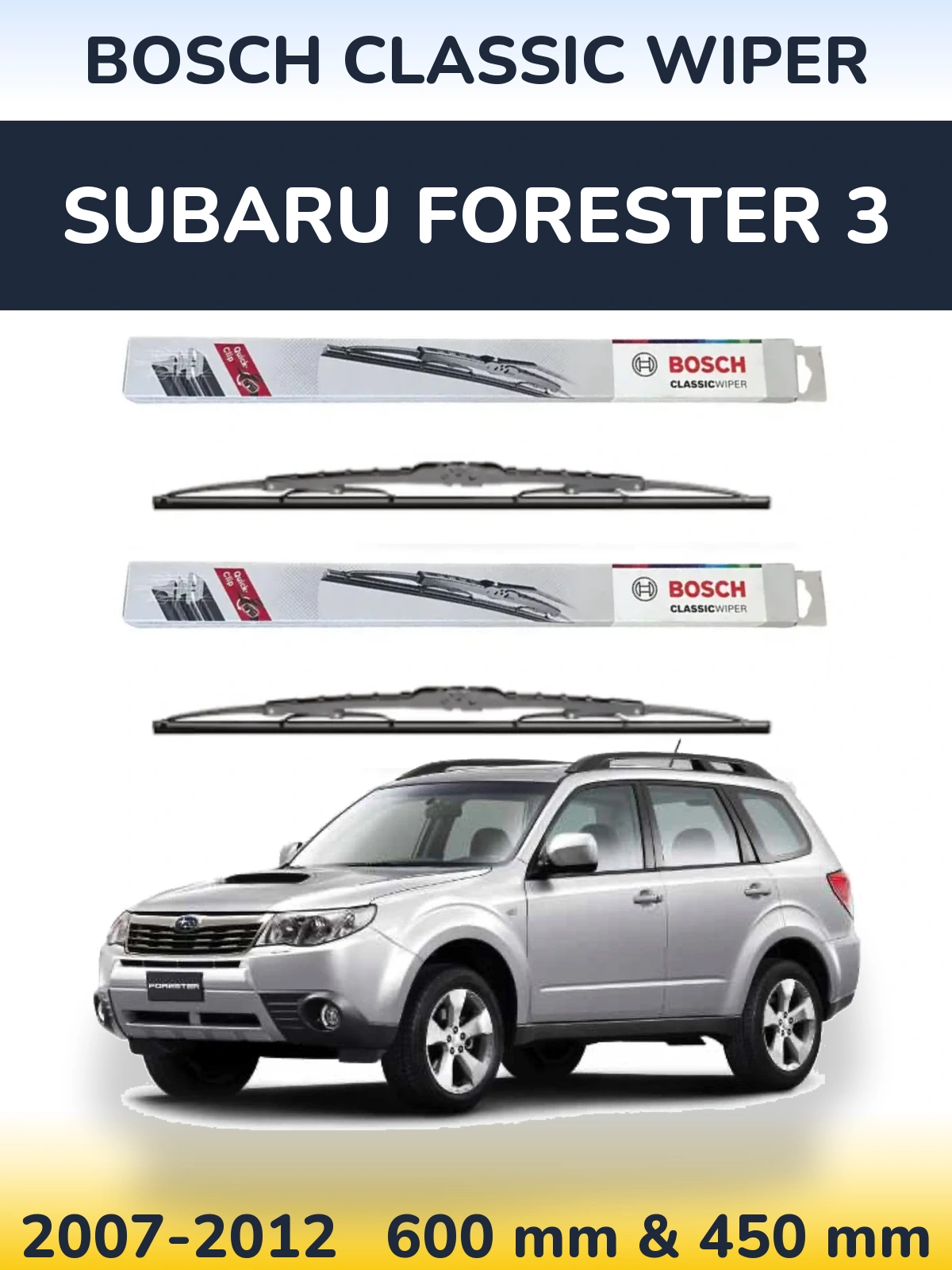 Ștergătoare BOSCH Classic Wiper pentru Subaru Forester 3