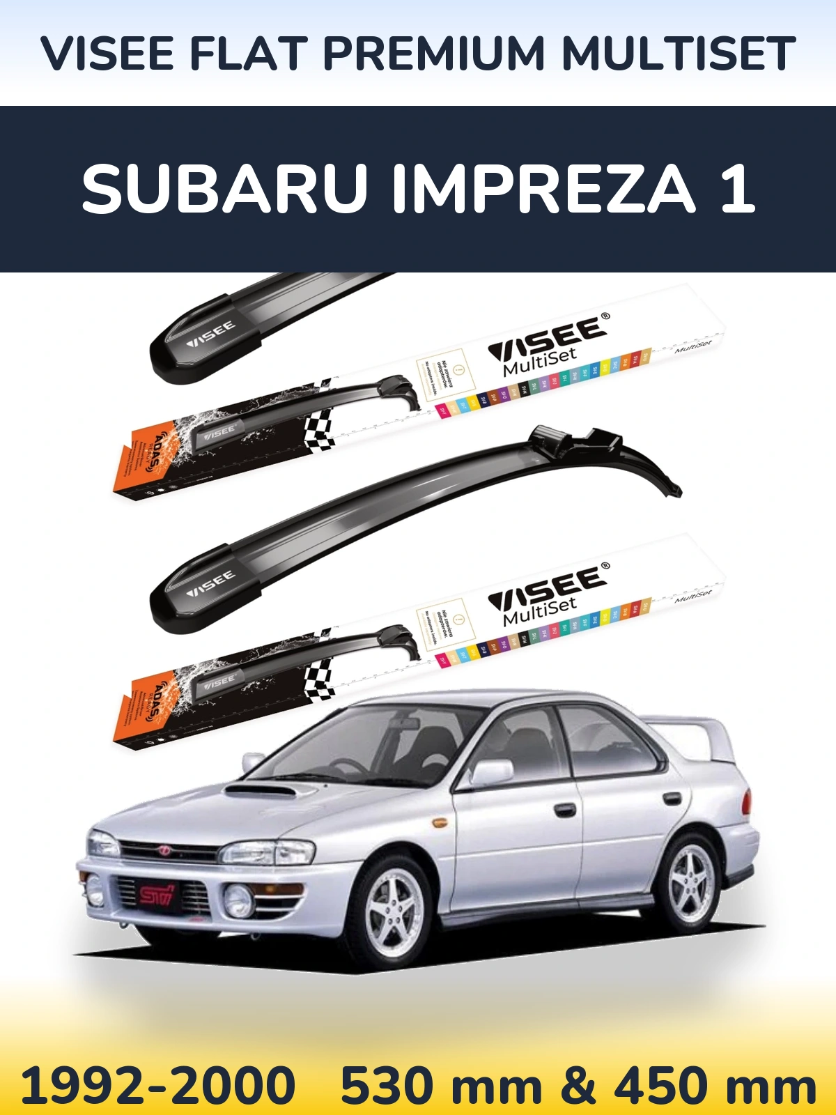 Ștergătoare VISEE FLAT PREMIUM MultiSet pentru Subaru Impreza 1