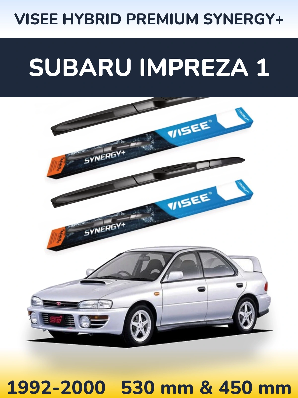 Ștergătoare VISEE HYBRID PREMIUM SYNERGY+ pentru Subaru Impreza 1