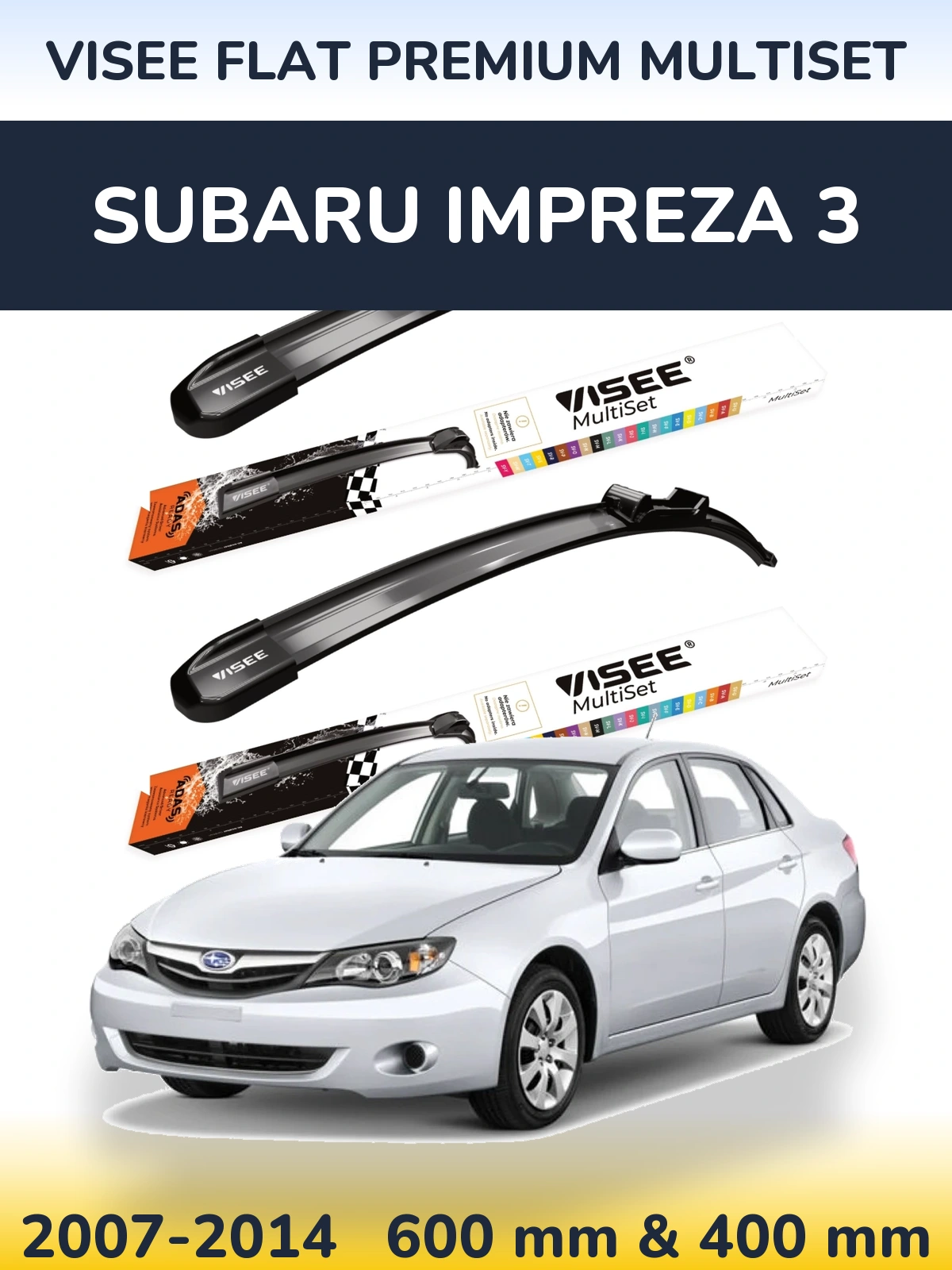 Ștergătoare VISEE FLAT PREMIUM MultiSet pentru Subaru Impreza 3