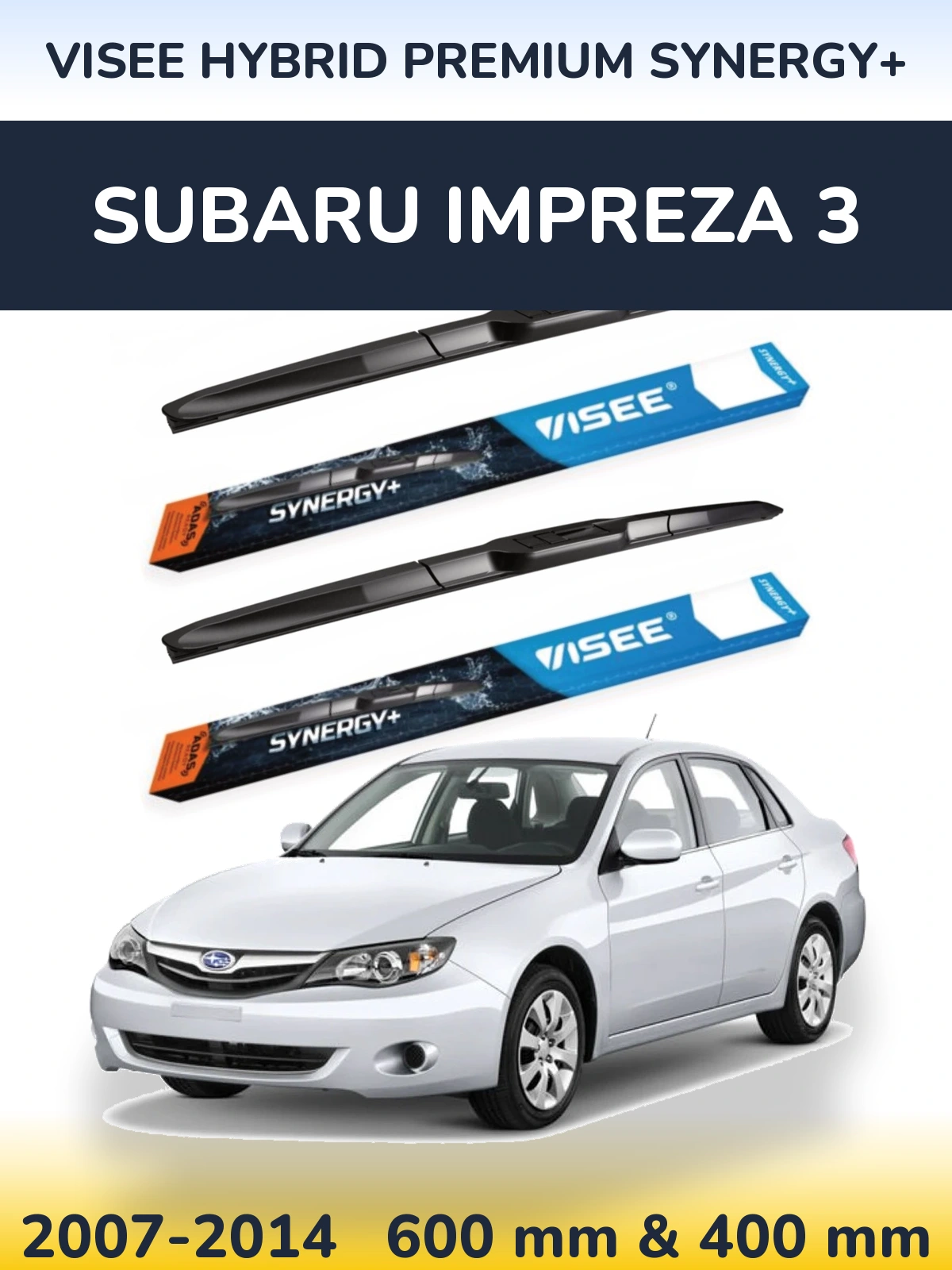Ștergătoare VISEE HYBRID PREMIUM SYNERGY+ pentru Subaru Impreza 3