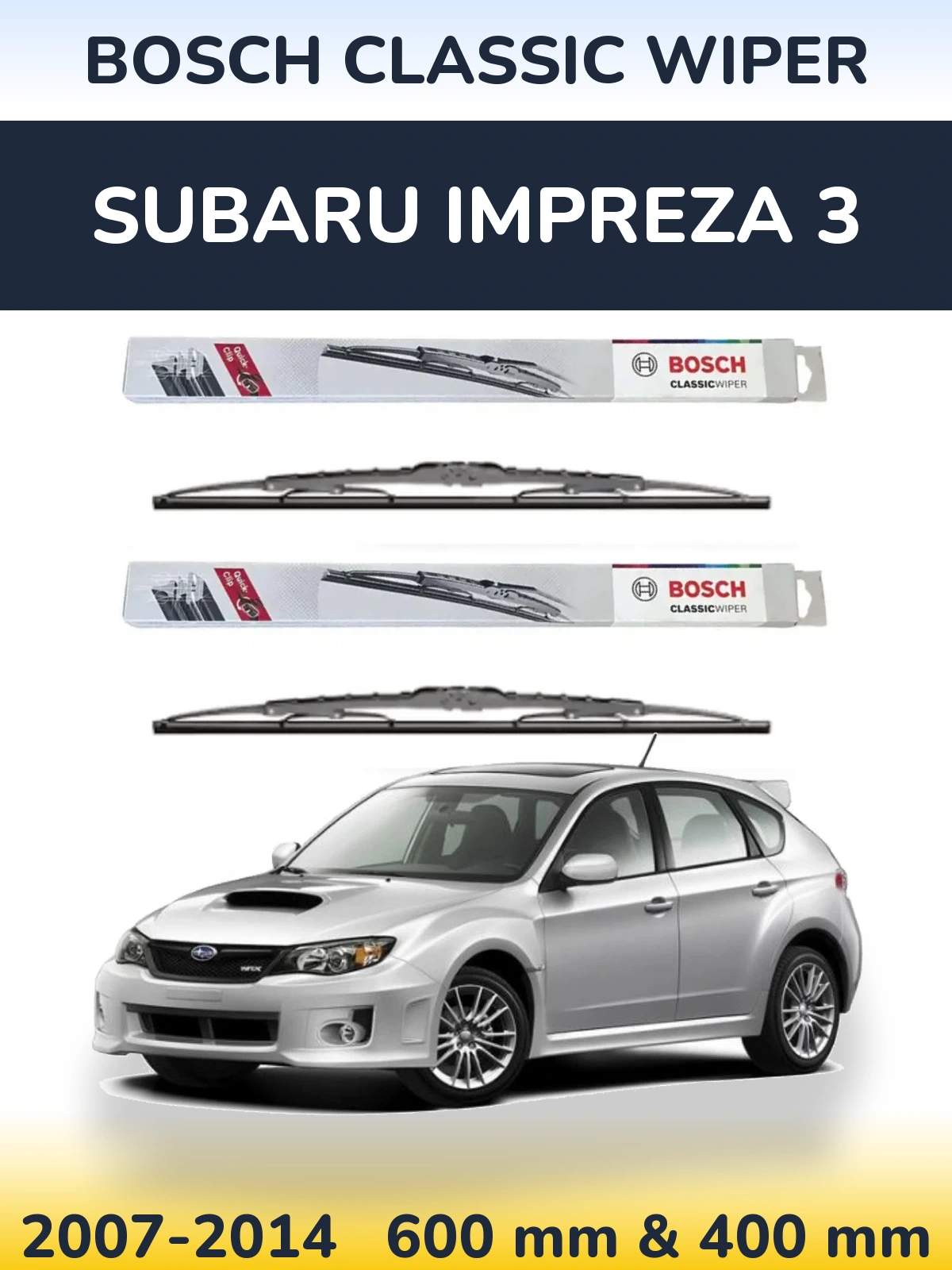 Ștergătoare BOSCH Classic Wiper pentru Subaru Impreza 3