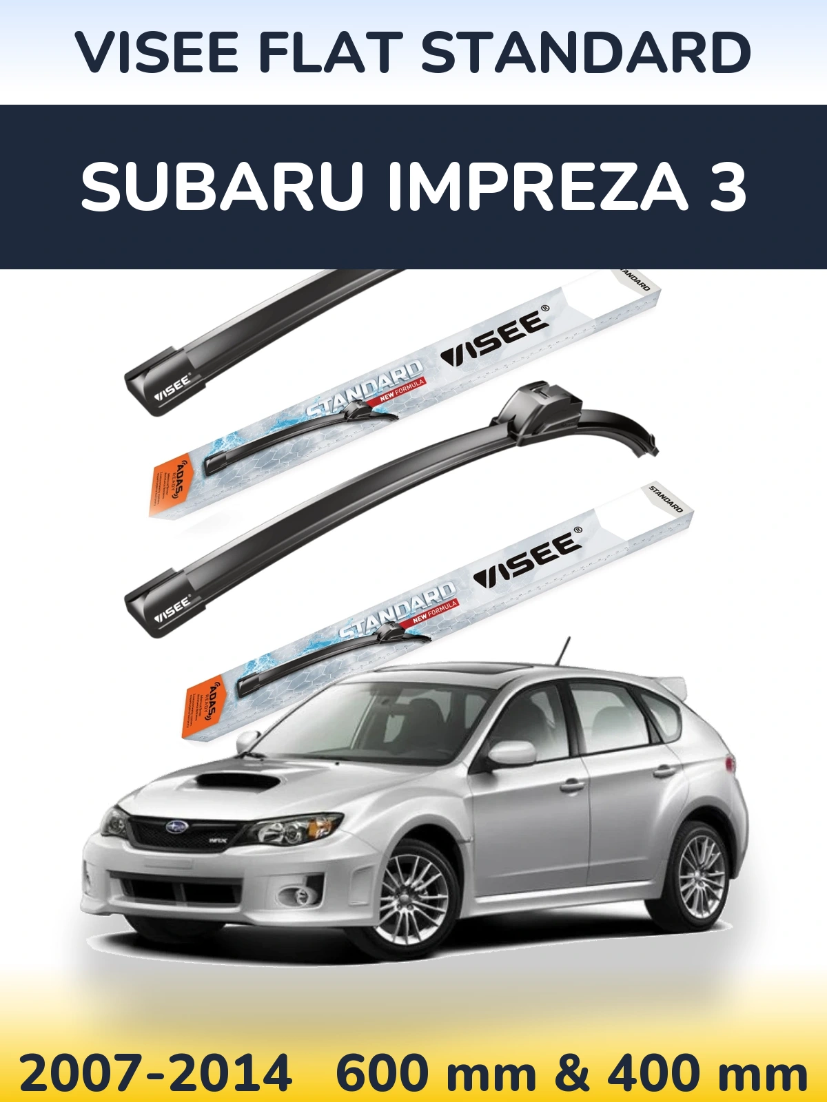 Ștergătoare VISEE FLAT STANDARD pentru Subaru Impreza 3