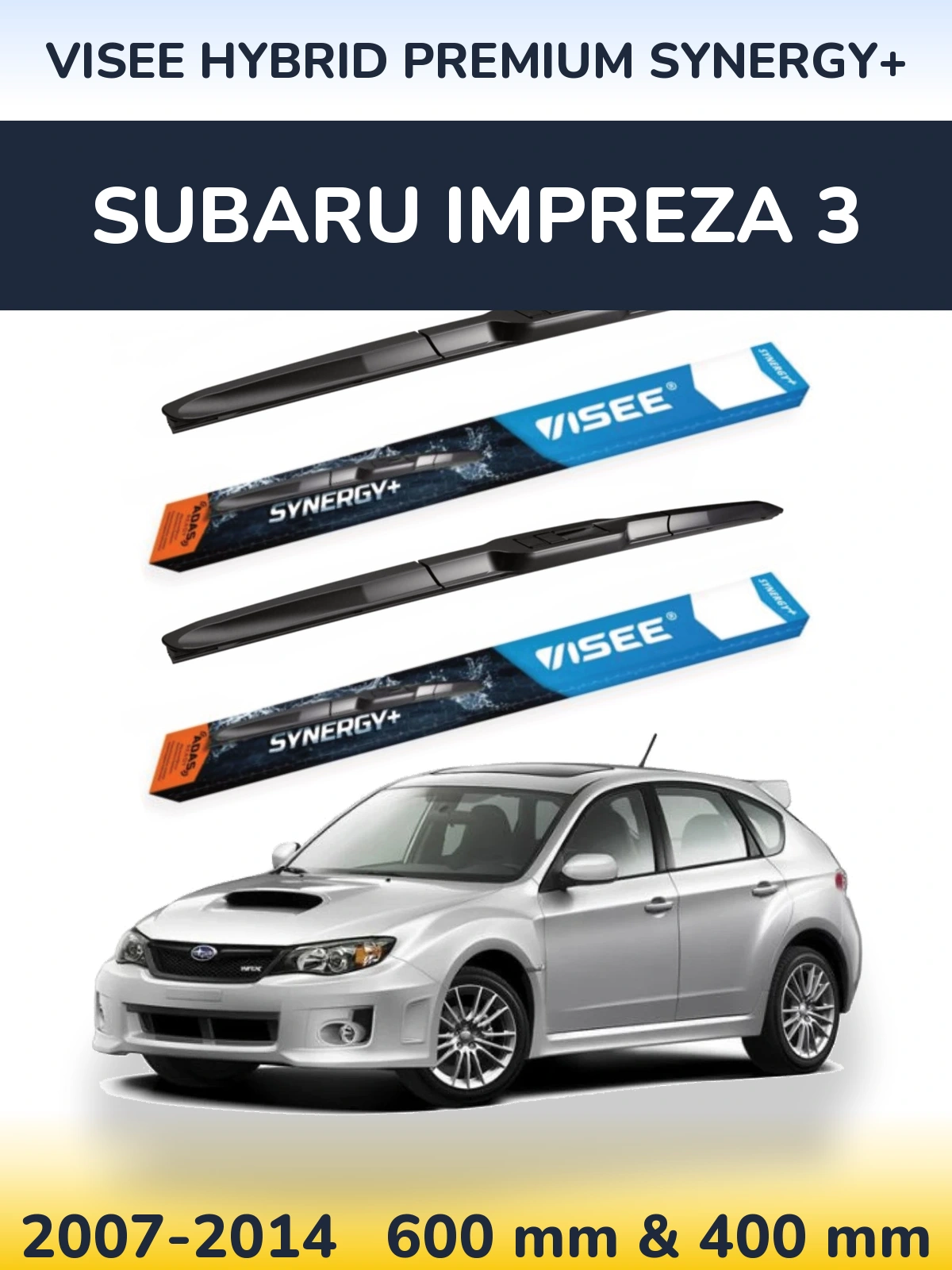 Ștergătoare VISEE HYBRID PREMIUM SYNERGY+ pentru Subaru Impreza 3