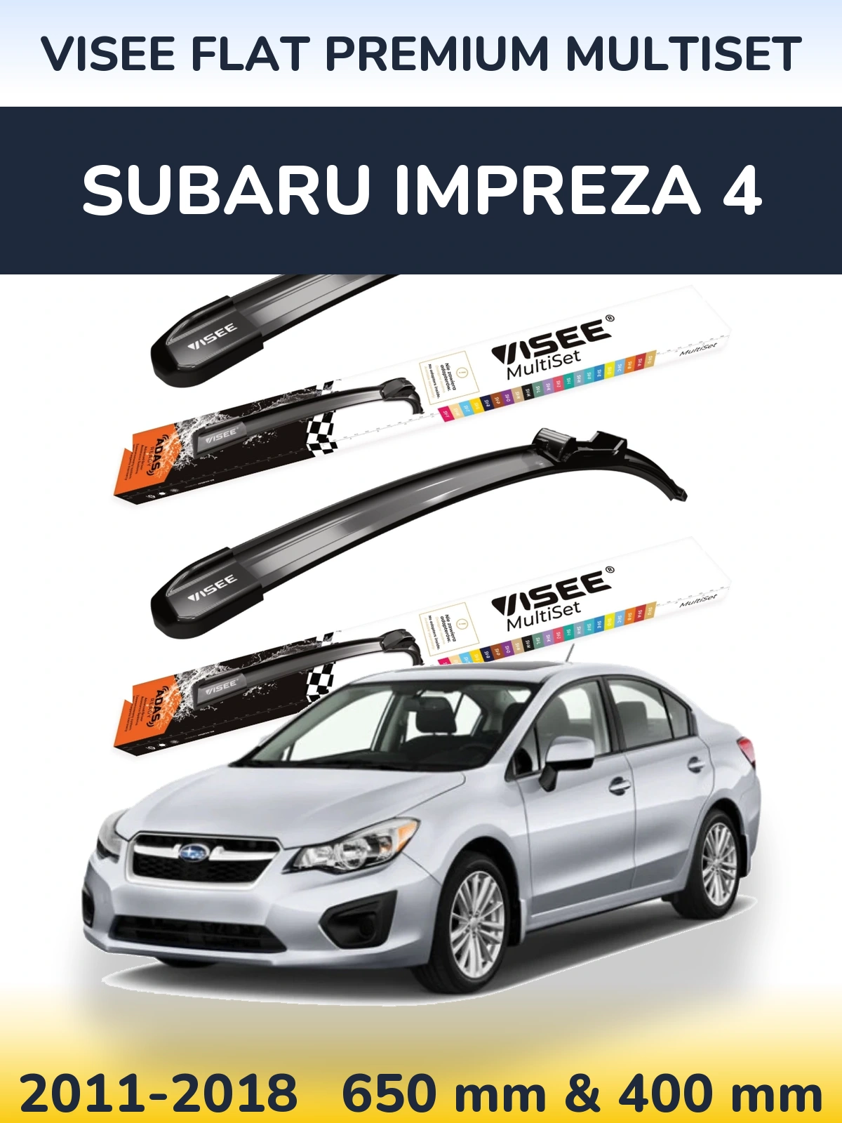 Ștergătoare VISEE FLAT PREMIUM MultiSet pentru Subaru Impreza 4