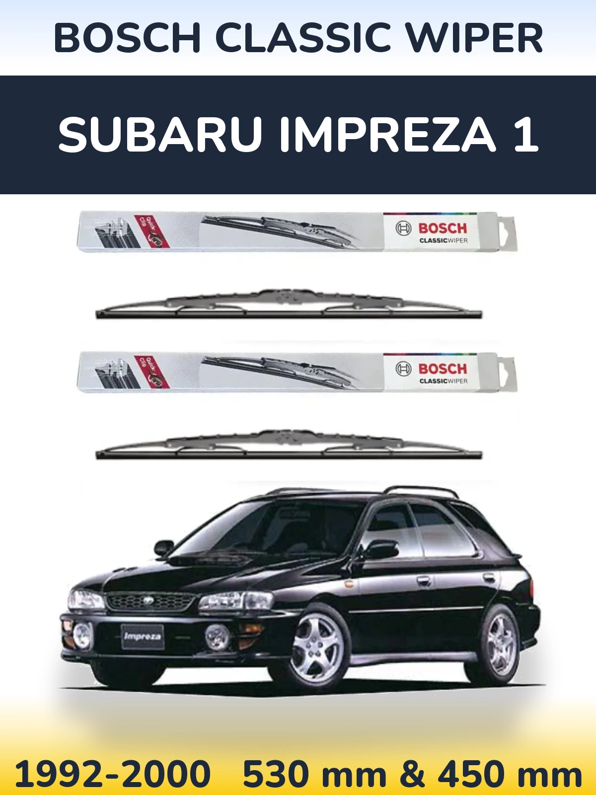 Ștergătoare BOSCH Classic Wiper pentru Subaru Impreza 1